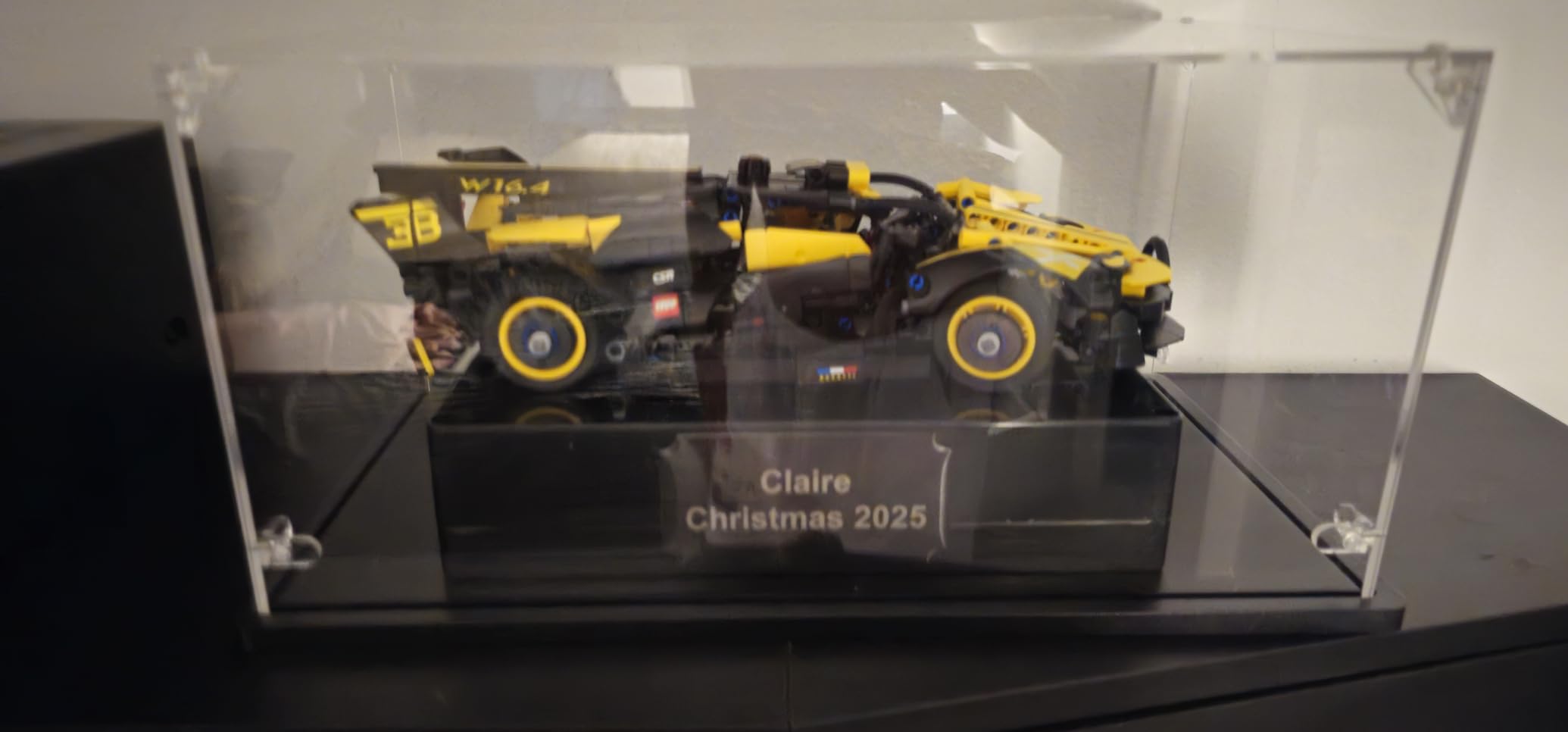 Acrylic Display Case for Lego Cars Diecast Model Cars | 3MM Thick, Solid Wooden Base, Interior 15 x 8 x 7 Inches, Fit for 10295 10300 42123 21317 10290 21328 10282 customer photo 1