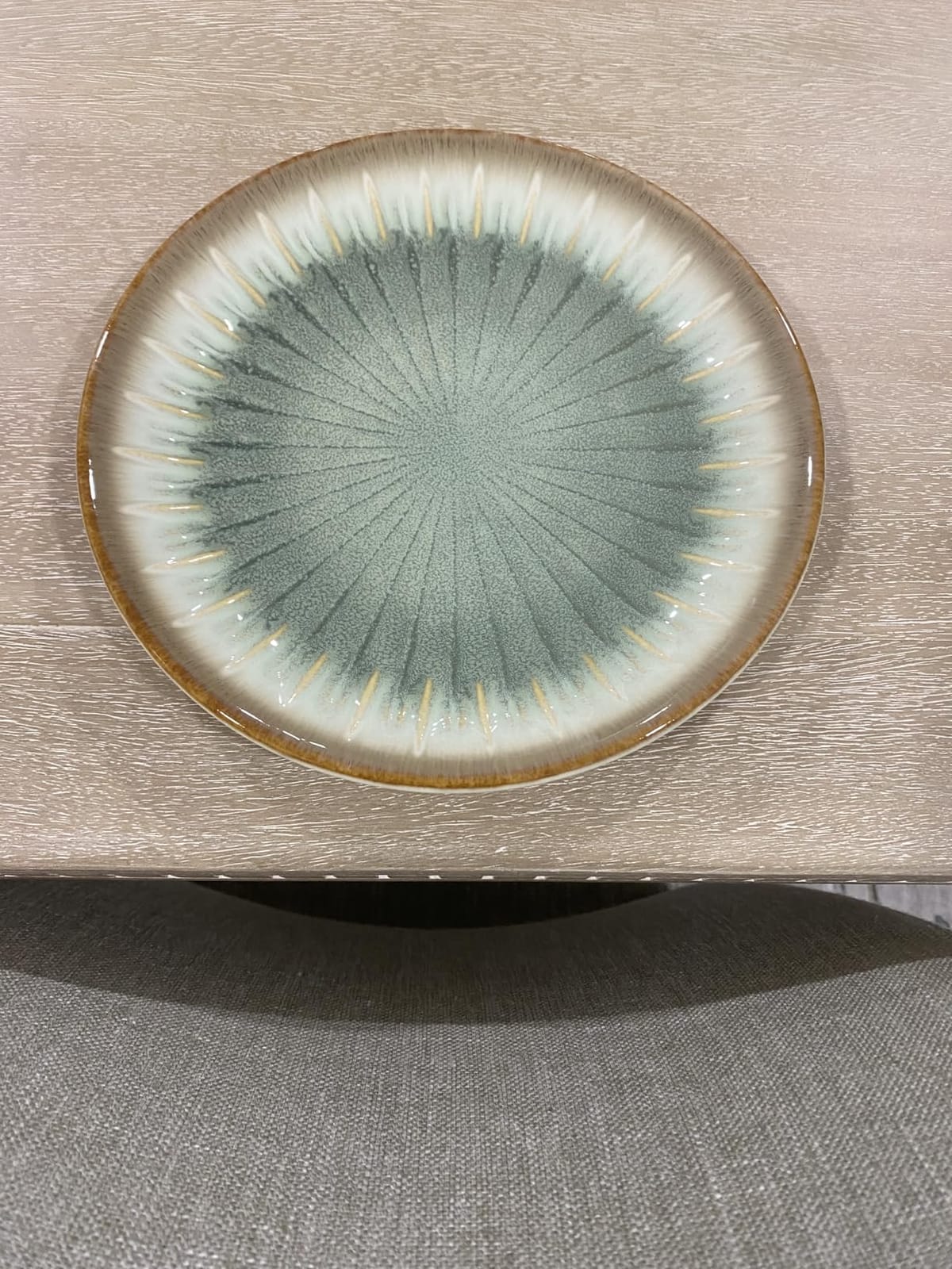 Gibson Elite Mayfair Bay 16-Piece Embossed Double Bowl Dinnerware Set, Service for 4 - Blue Stoneware Plates and Bowls customer photo 2