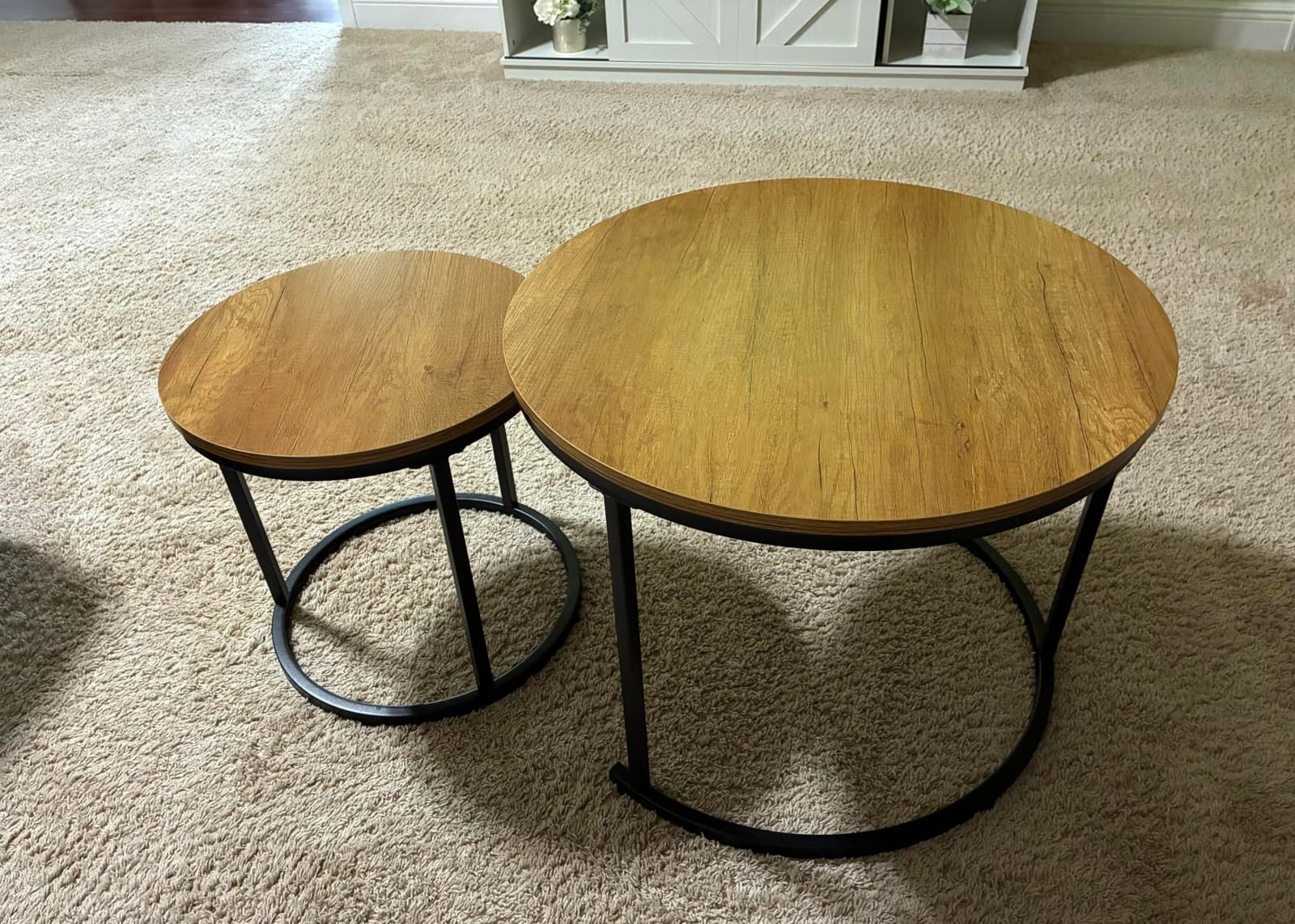 Smuxee Nesting Coffee Table Set of 2, 23.6