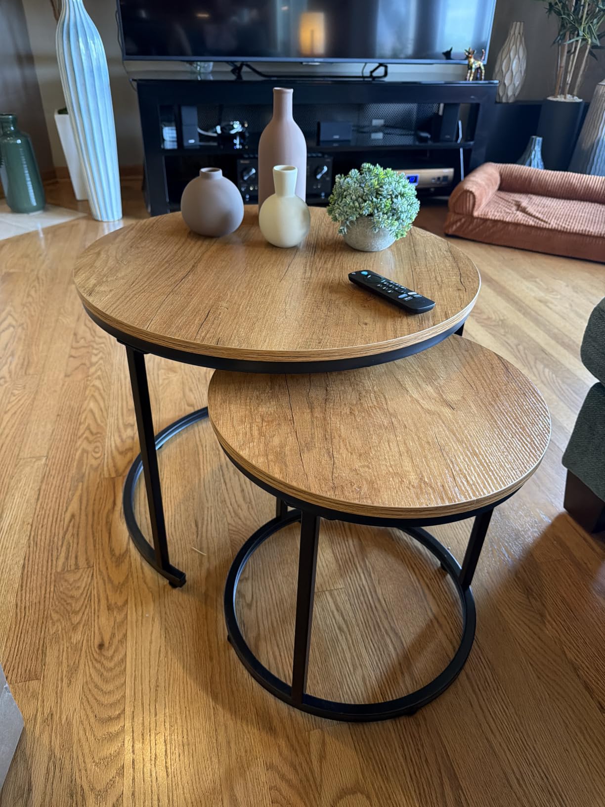Smuxee Nesting Coffee Table Set of 2, 23.6