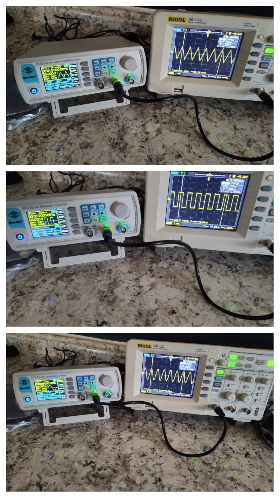 SEESII Dual-Channel DDS Signal Generator Counter 15MHz, Arbitrary Waveform | Professional Function Generator, High Precision 200MSa/s, LCD Display, Frequency Meter customer photo 2