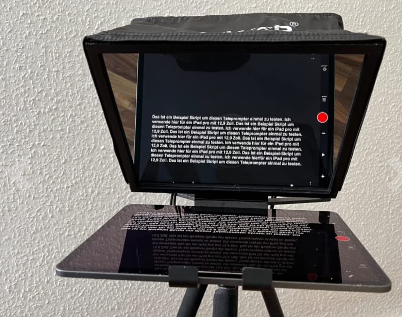 TX12 Teleprompter with Remote App Control, 13inch Metal Teleprompter, Compatible with iPad, DSLR Camera, Collapsible with Carry Case, Easy to Assemble customer photo 1