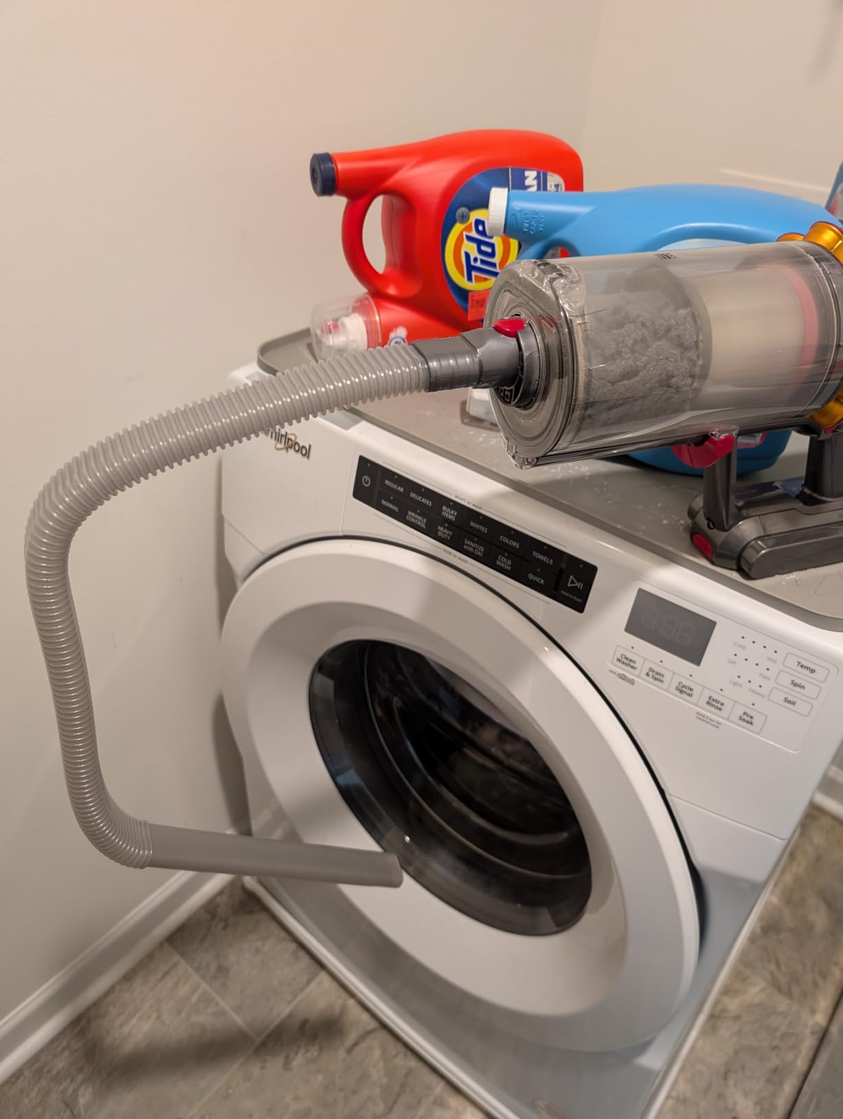 Sealegend Dryer Vent Cleaner Kit Compatible with Dyson Dryer Lint Vacuum Attachment for Dyson V7 V8 V10 V11 V12 V15 etc Cordless Vacuum Cleaner Removes Deep Lint | Gray Dryer Lint Trap Clean Hose customer photo 2