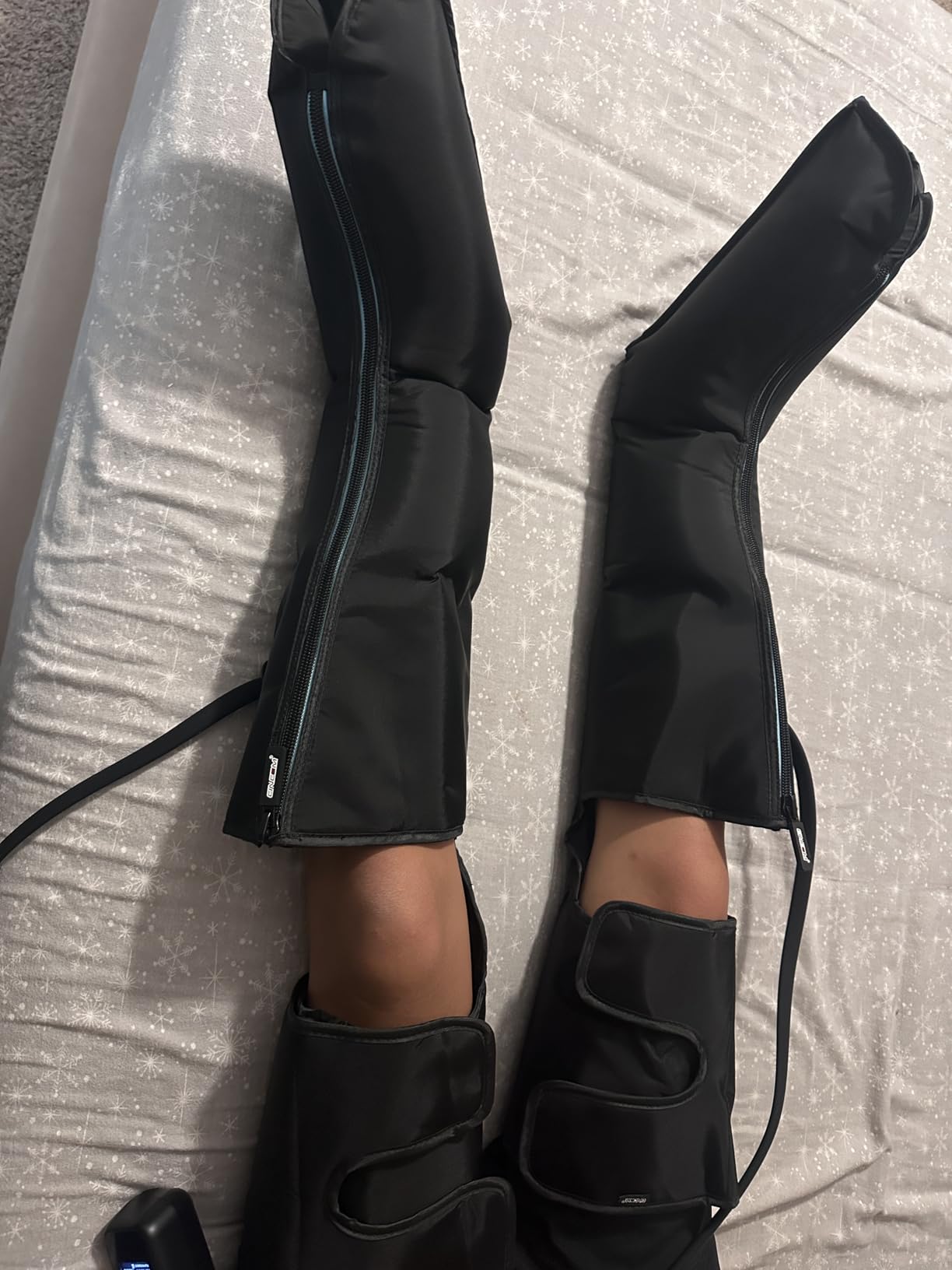 CINCOM Leg Massager with Heat and Compression, Air Compression Boots for Leg Calf & Foot Recovery, Edema Relief customer photo 2