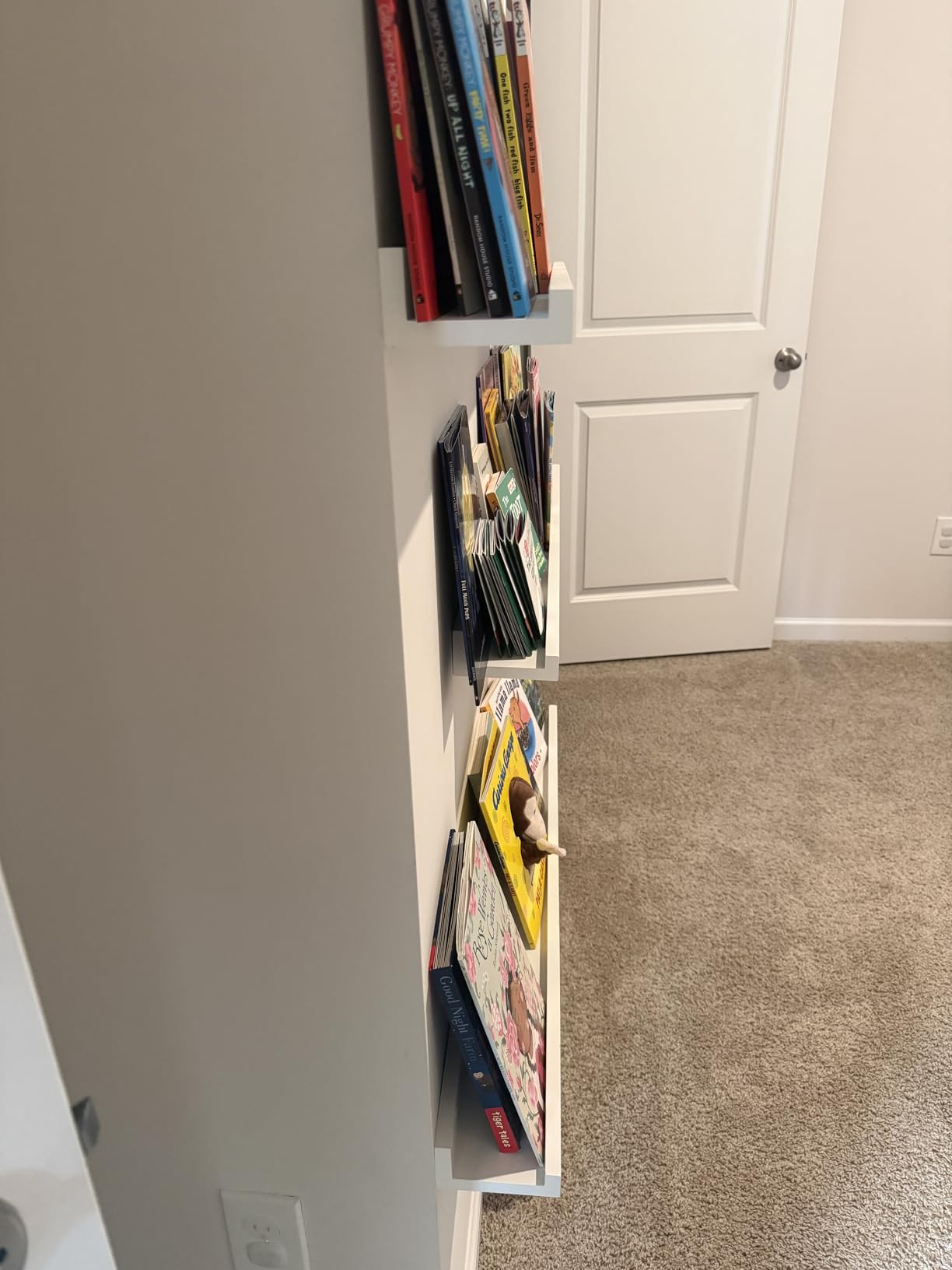 Forbena 36 Inch Floating Shelves for Wall 4-Pack, Large Nursery Book Shelves Bookshelf for Kids Bedroom, Long Picture Ledge Shelf with Lip for Living Room Photo Frames Art Display (White Solid Wood) customer photo 2