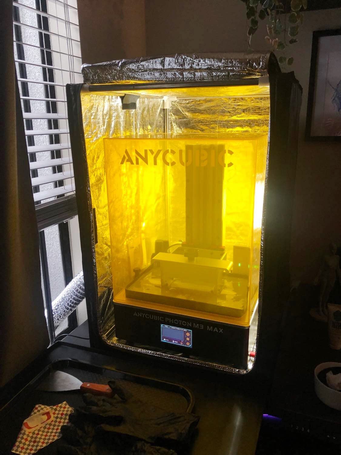 3D Printer Enclosure with Ventilation Kit & LED Lighting - Thermal Insulation Cover & Fume Extraction Tent for FDM/DLP/SLA/LCD 3D Printers (Size 540 x 640 x 750mm) customer photo 2