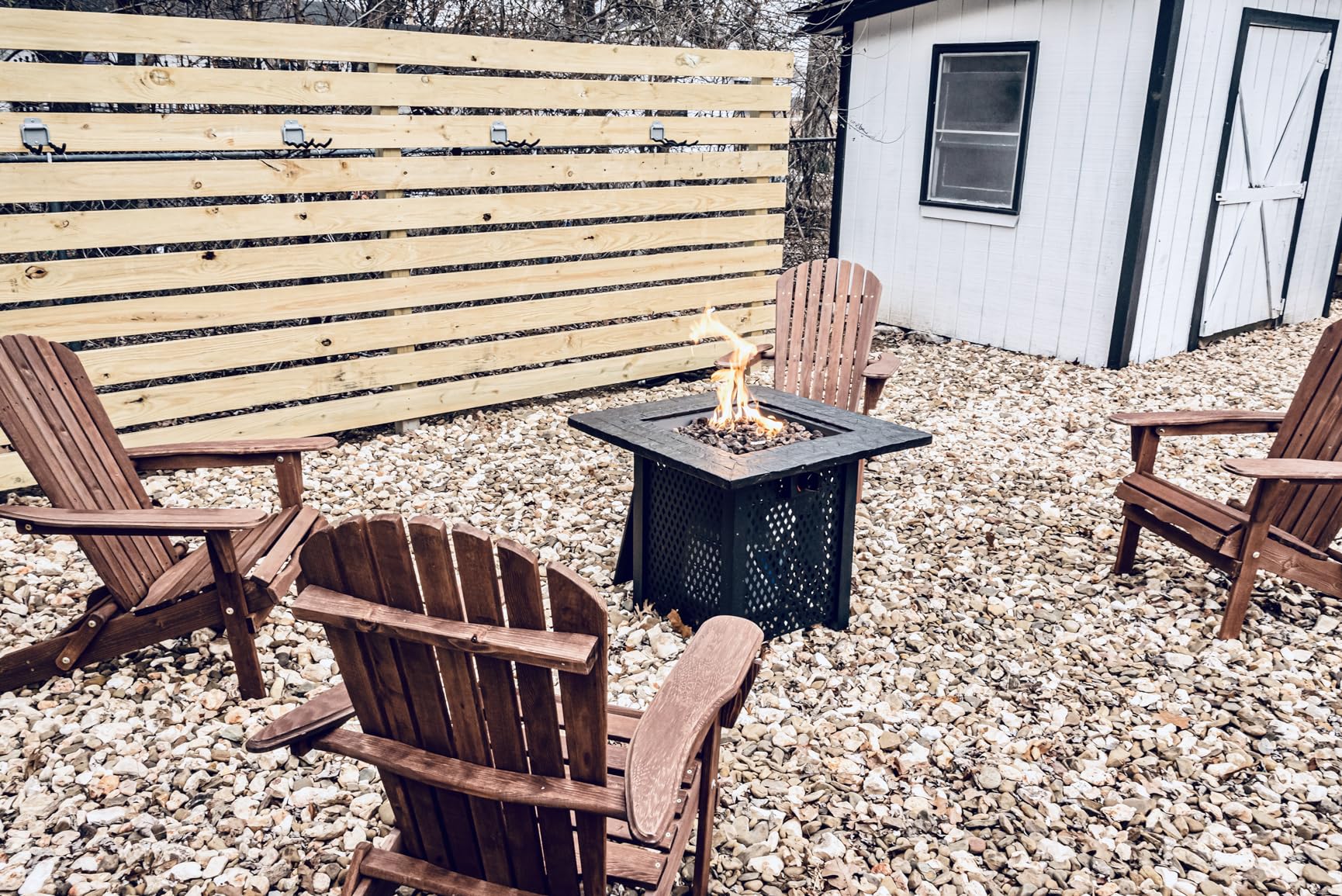 Outdoor Folding Adirondack Chair Set of 2, Wooden Patio Chairs, Light Brown - Pre-Assembled Backrest, Premium Solid Wood customer photo 1