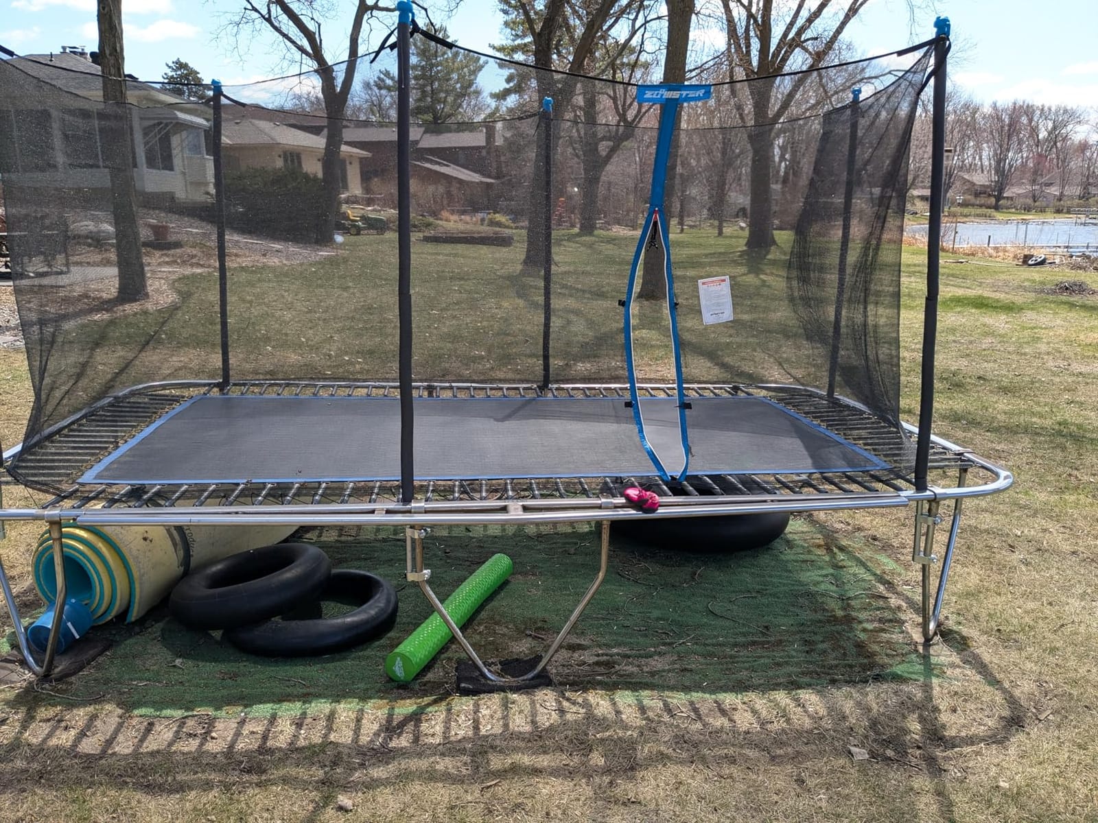 14FT Trampoline Enclosure Net with Universal Trampoline Replacement Enclosure Poles and Hardware (Only fit for 14FT Trampoline with 6 Poles) customer photo 2