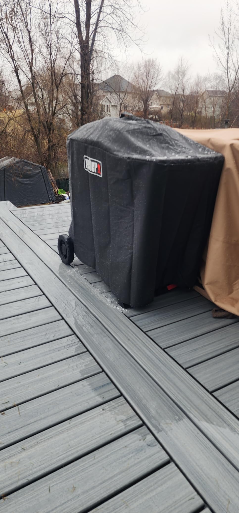 Weber® Traveler Premium Grill Cover | Heavy‑Duty, Waterproof Polyester with Secure Straps, Lightweight Fit for Upright Weber® Traveler, Grill Protection customer photo 1