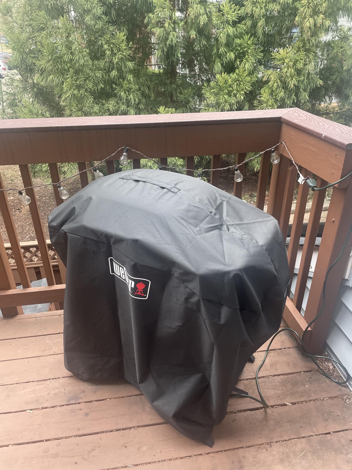 Weber® Traveler Premium Grill Cover | Heavy‑Duty, Waterproof Polyester with Secure Straps, Lightweight Fit for Upright Weber® Traveler, Grill Protection customer photo 2