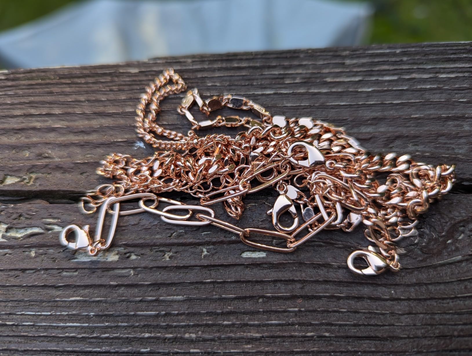 Gokeey Gold Bracelets Set for Women Non Tarnish Trendy, 14K Gold Plated Dainty Stackable Paperclip Cuban Link Chain Bracelets, Simple Cute Cuff Bracelets Jewelry Set Adjustable customer photo 1