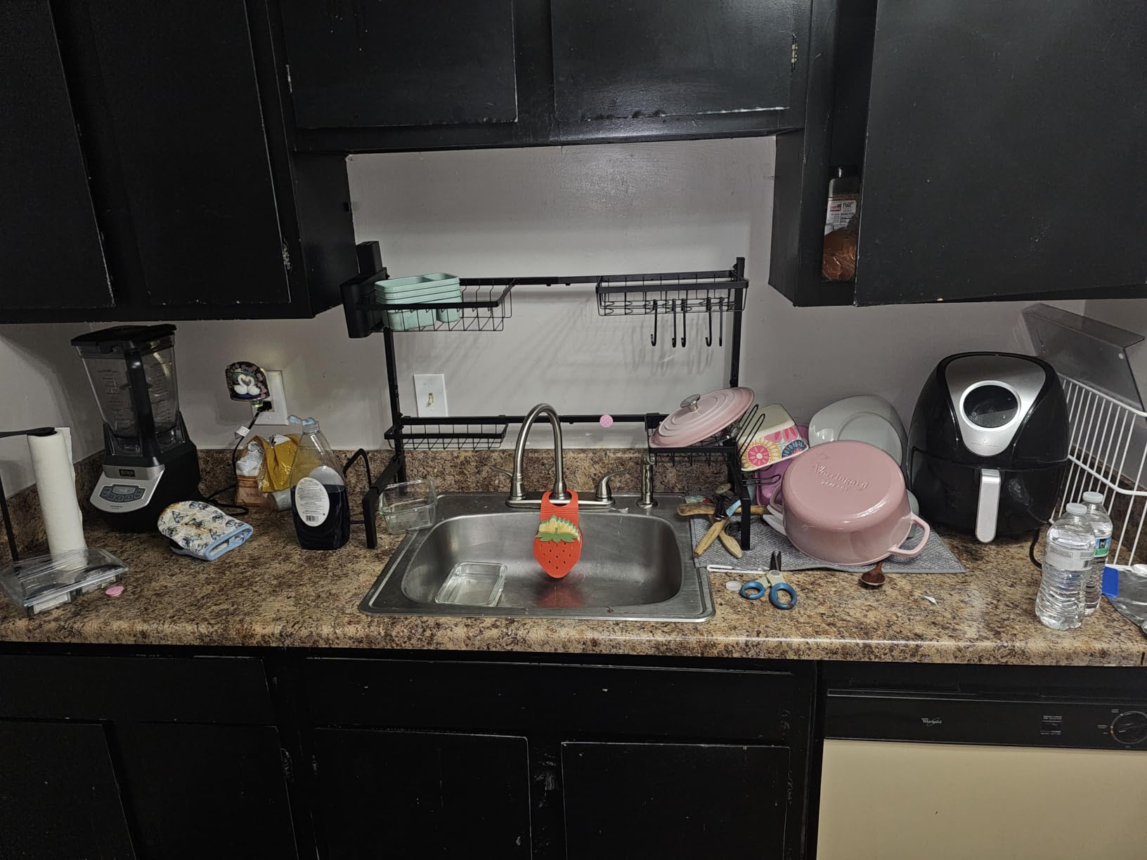 AULIGET 20 Sheets Faux Stone Peel and Stick Backsplash, White Marble Look PVC Wall Tiles Stick on Backsplash for Kitchen customer photo 2