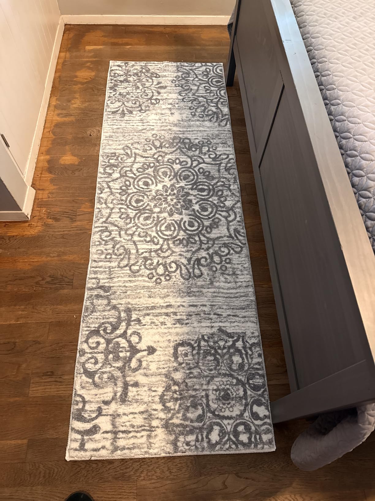 HEBE Hallway Runner Rug 2'x6', Washable Non Slip Kitchen Rug Runner | Soft Boho Bedroom Runner Rug, Vintage Distressed Low-Pile Floor Carpet Runners for Hallway, Entrance, Bathroom, Laundry customer photo 2