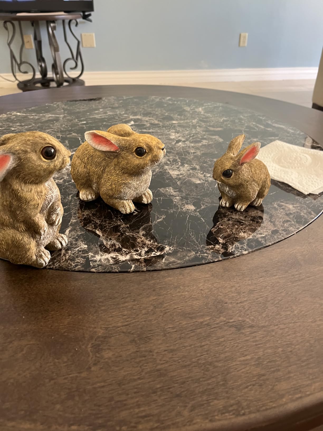 LEGIFO Bunny Decor Yard Decorations Outdoor Set of 3, Bunny Decorations for Home Garden Outdoor Statues, Easter Rabbit Figurines mom Gifts customer photo 2
