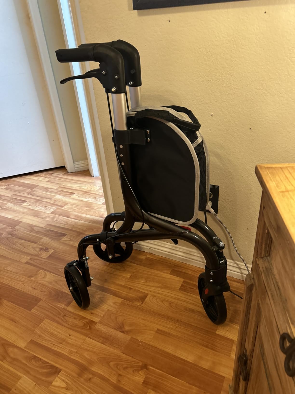 PLANETWALK Premium 3 Wheel Rollator Walker for Seniors - Ultra Lightweight Foldable Aluminum Mobility Aid with Height Adjustable Handle and 8 Inch Wheels, Brilliant Blue customer photo 1