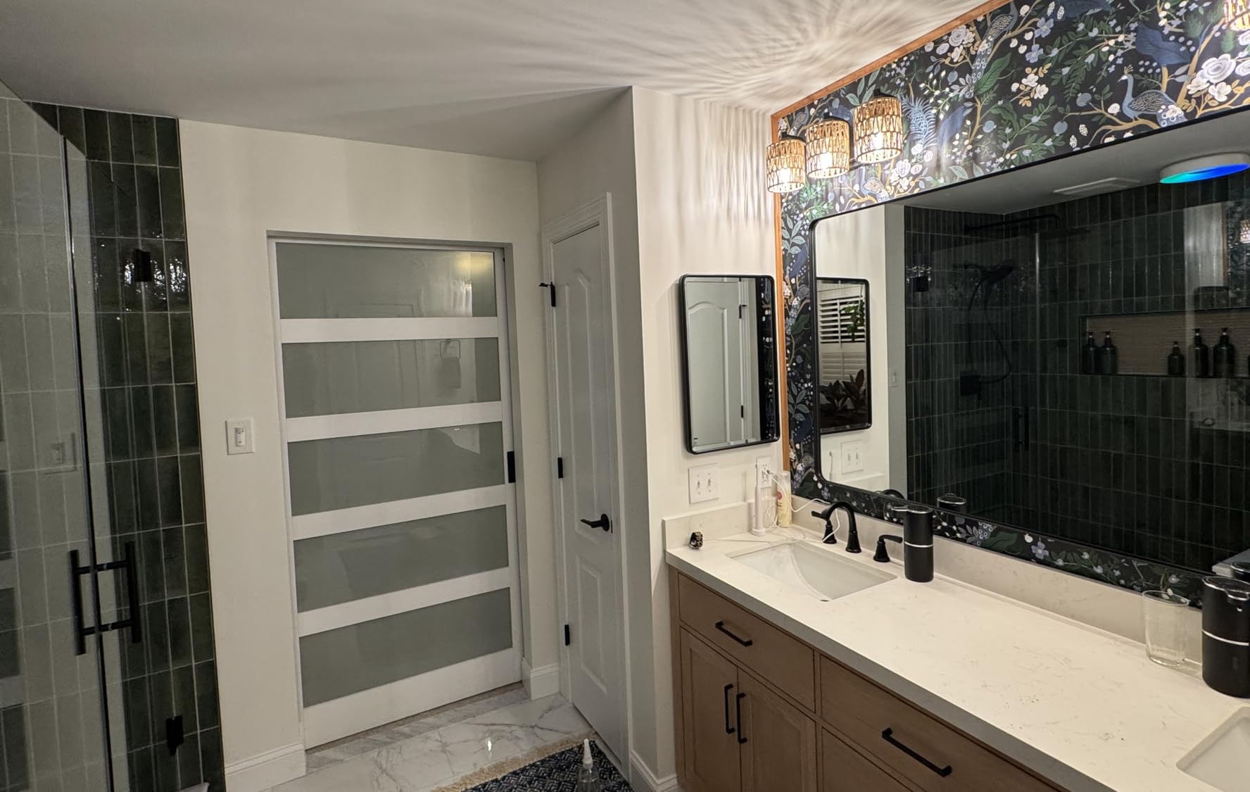 TEHOME Farmhouse Matt Black Recessed Rectangle Bathroom Medicine Cabinet 20x30 customer photo 1