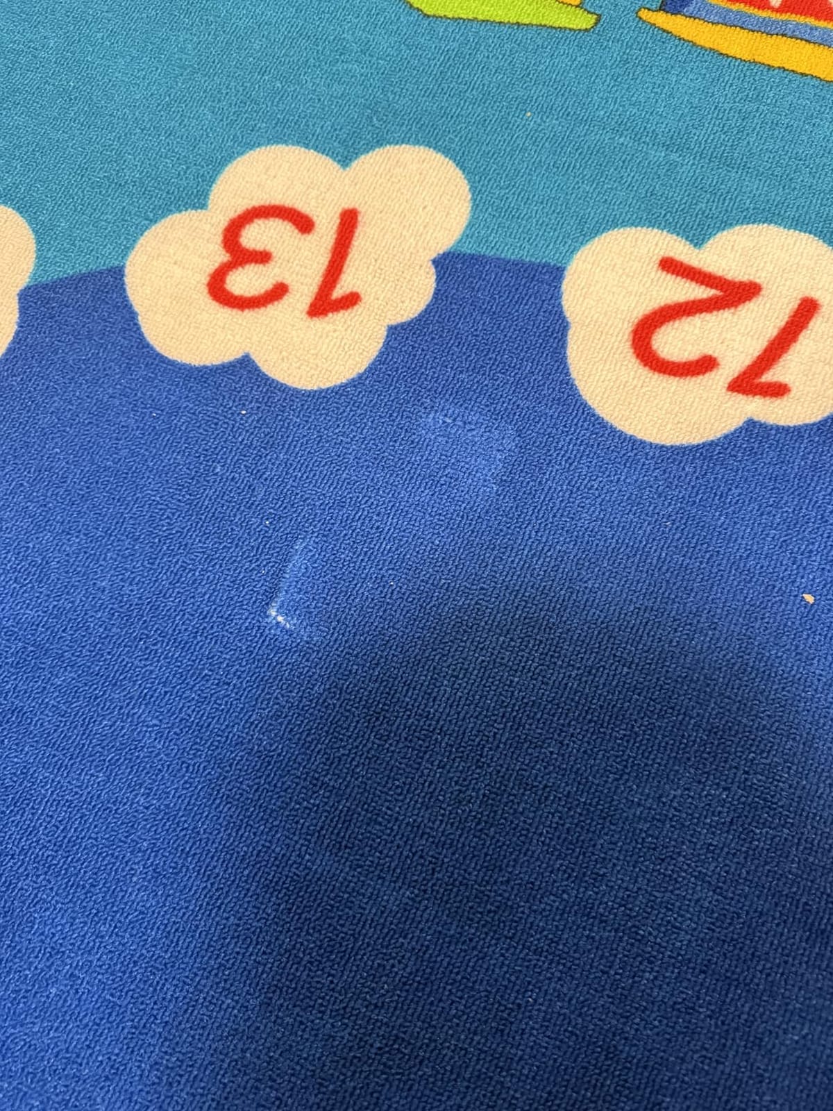 Oval Blue Classroom Rug 6'6''x 8'6'' - Educational Carpet for Circle Time, Alphabet & Numbers Design, Washable & Stain Resistant - Non-Slip Backing for Kindergarten customer photo 2