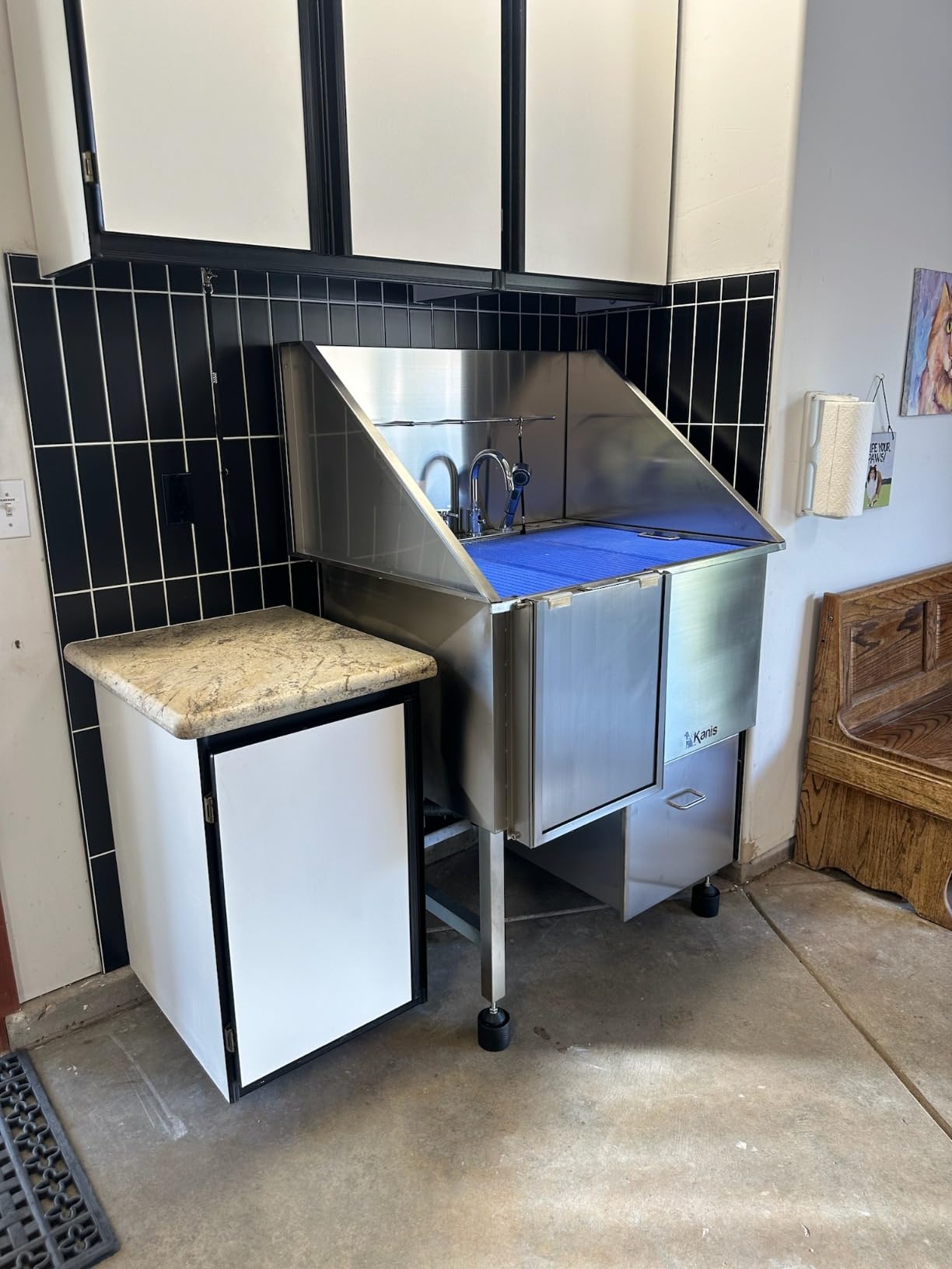Professional Dog Washing Station 304 Stainless Steel Pet Wash Sink | Grooming Bathtub w/Shower, Floor Grates and Storage for Large, Medium & Small Pets (Silver, 50 Inches, Left Ramp, 1 Drawer) customer photo 1