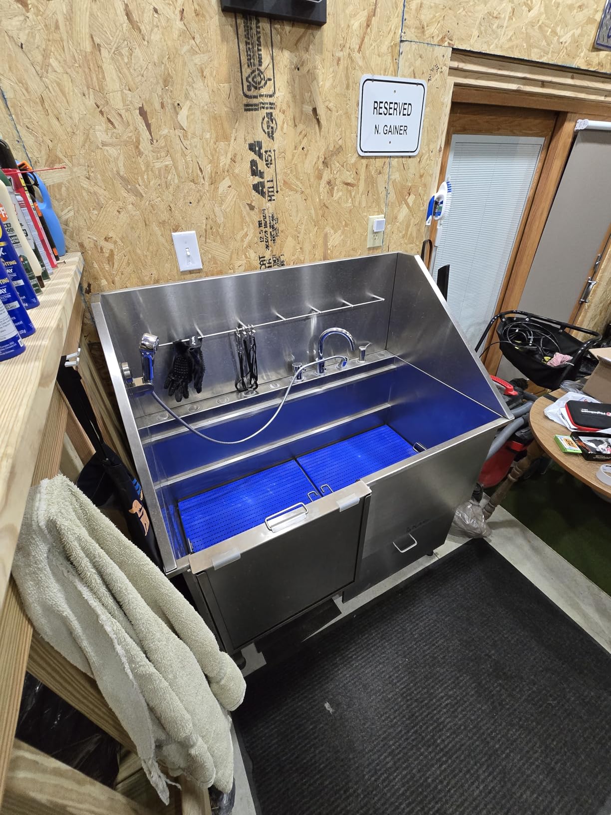 Professional Dog Washing Station 304 Stainless Steel Pet Wash Sink | Grooming Bathtub w/Shower, Floor Grates and Storage for Large, Medium & Small Pets (Silver, 50 Inches, Left Ramp, 1 Drawer) customer photo 2