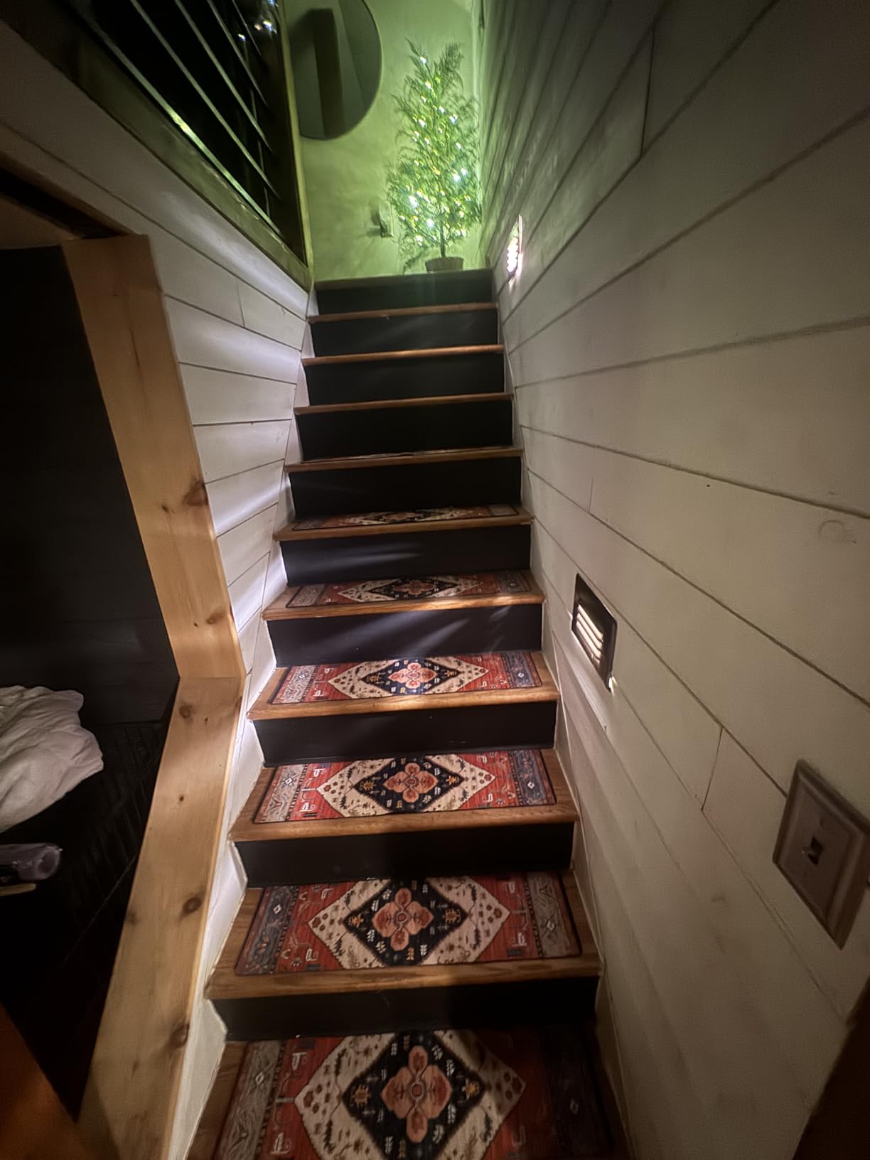 OJIA Non-Slip Carpet Stair Treads for Wooden Steps Set of 15, 30''X8'' Indoor Runner Resistant Rugs Rubber Safety Mats for Dogs, Kids & Elders, Stairway Grip customer photo 1