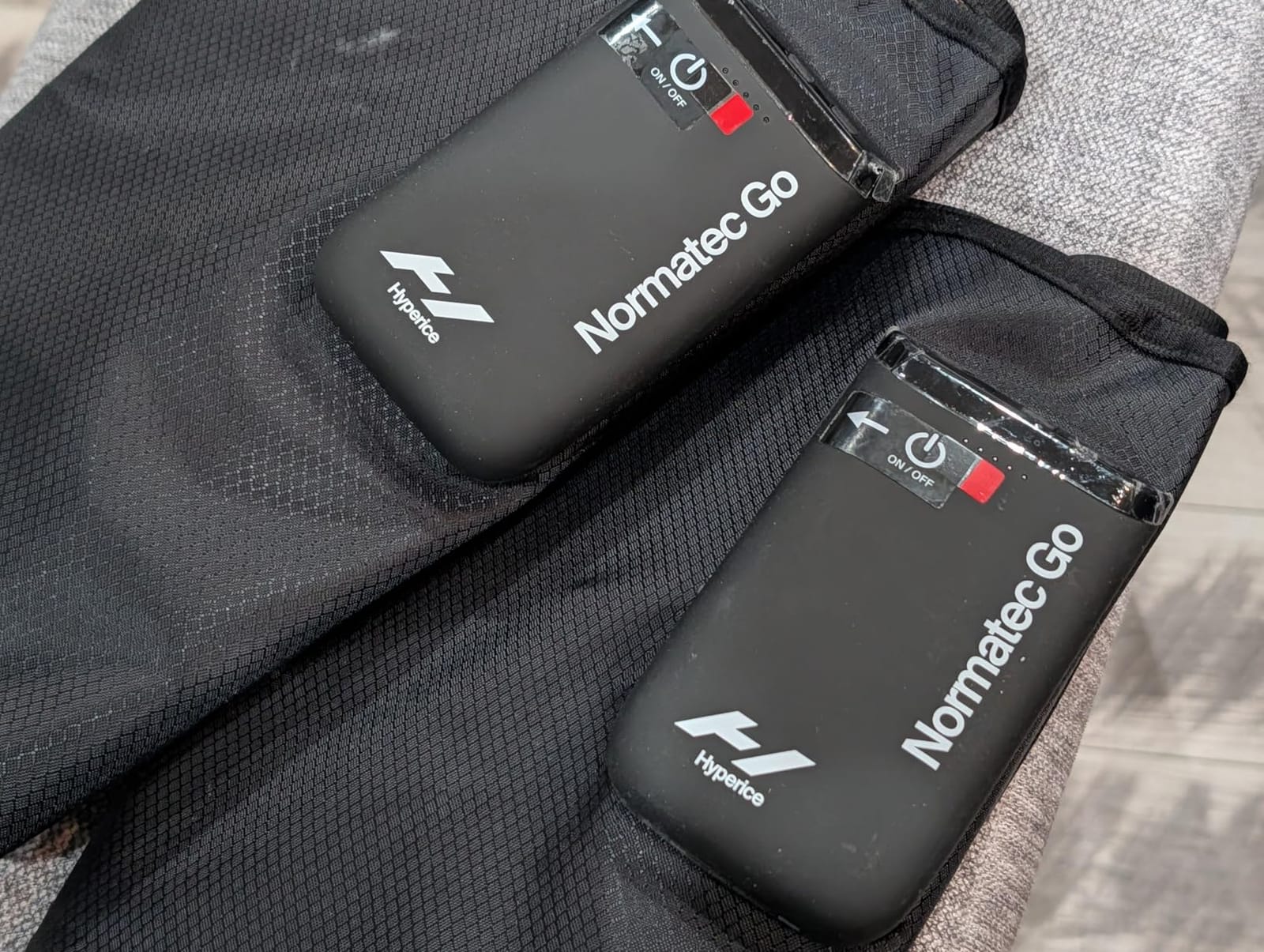 Hyperice Normatec Go Wireless Mobile Dynamic Air Compression Calf Muscles | Portable | Increase Circulation | Reduce Pain | Tension in Legs | Bluetooth Enabled | 7 Levels Customizable Pressure customer photo 1