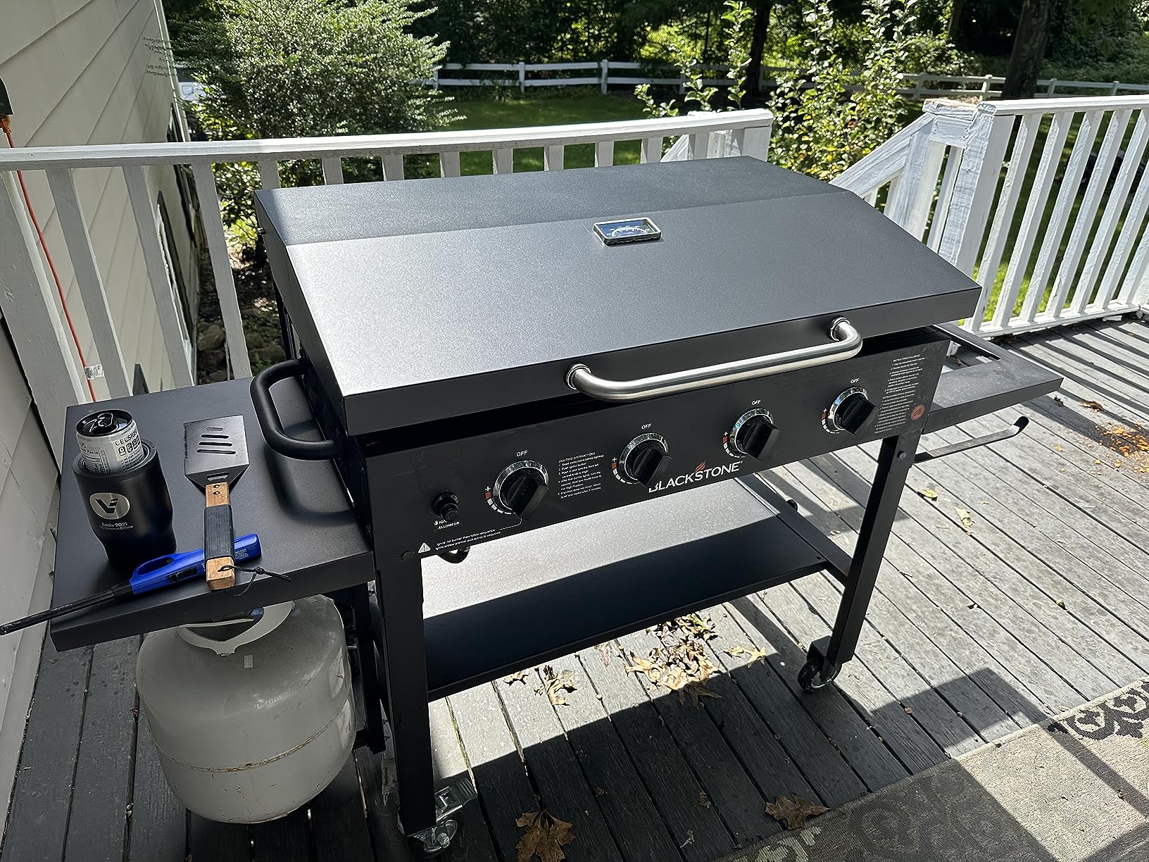 2026 Upgraded Lid for Blackstone Griddle Lid 36 Inch, Hard Griddle Cover for Blackstone Lid with Thermometer & Reinforced Hinge for 4 Burner Flat Top 36