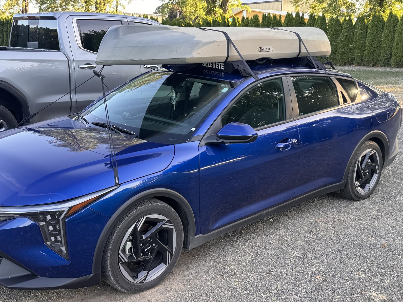 Universal Car Soft Kayak Roof Rack Pads for Kayak Surfboard SUP with 20FT Durable Tie-Down Straps, 2 Tie Down Rope, 4 Quick Loop Straps customer photo 2