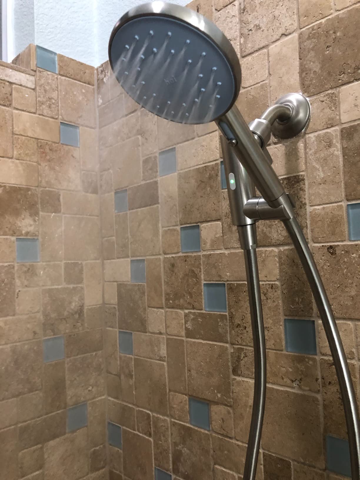 hai Smart Shower Head, Bluetooth Handheld Water Saving Showerhead with Adjustable High Pressure to Spa-Like Mist, Stainless Steel, Easy Installation, Customizable LED Lights, Citron, 1.8 GPM customer photo 2