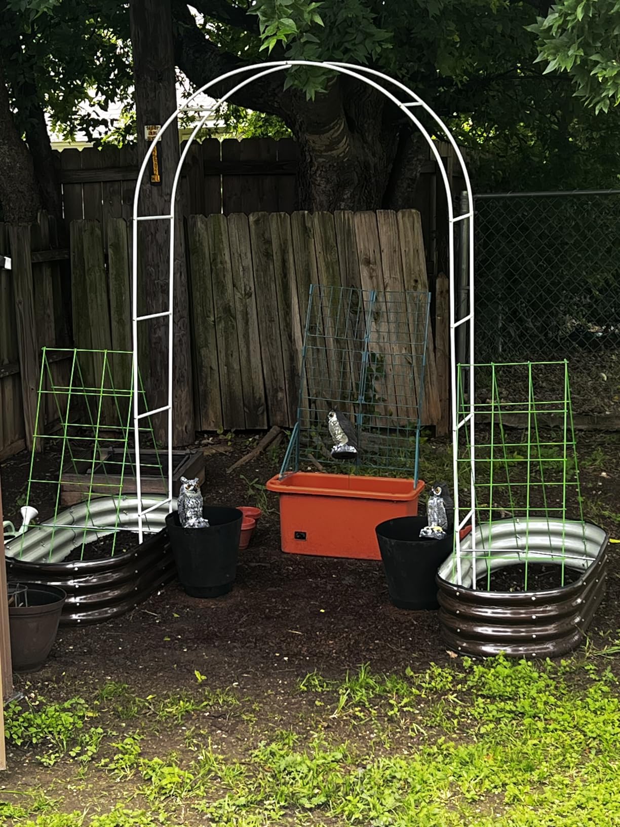 Galvanized Raised Garden Bed, 4x2x1ft Oval Metal Planter Box for Planting Outdoor Plants Vegetables customer photo 1