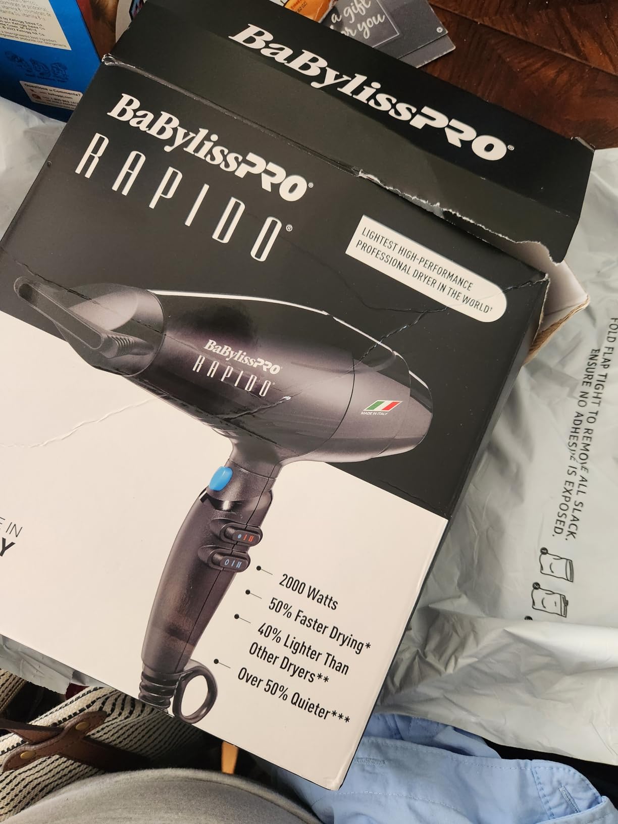 BaBylissPRO Hair Dryer, Nano Titanium Rapido 2000-Watt Blow Dryer, Hair Styling & Appliances, Black, BRAP1 customer photo 1