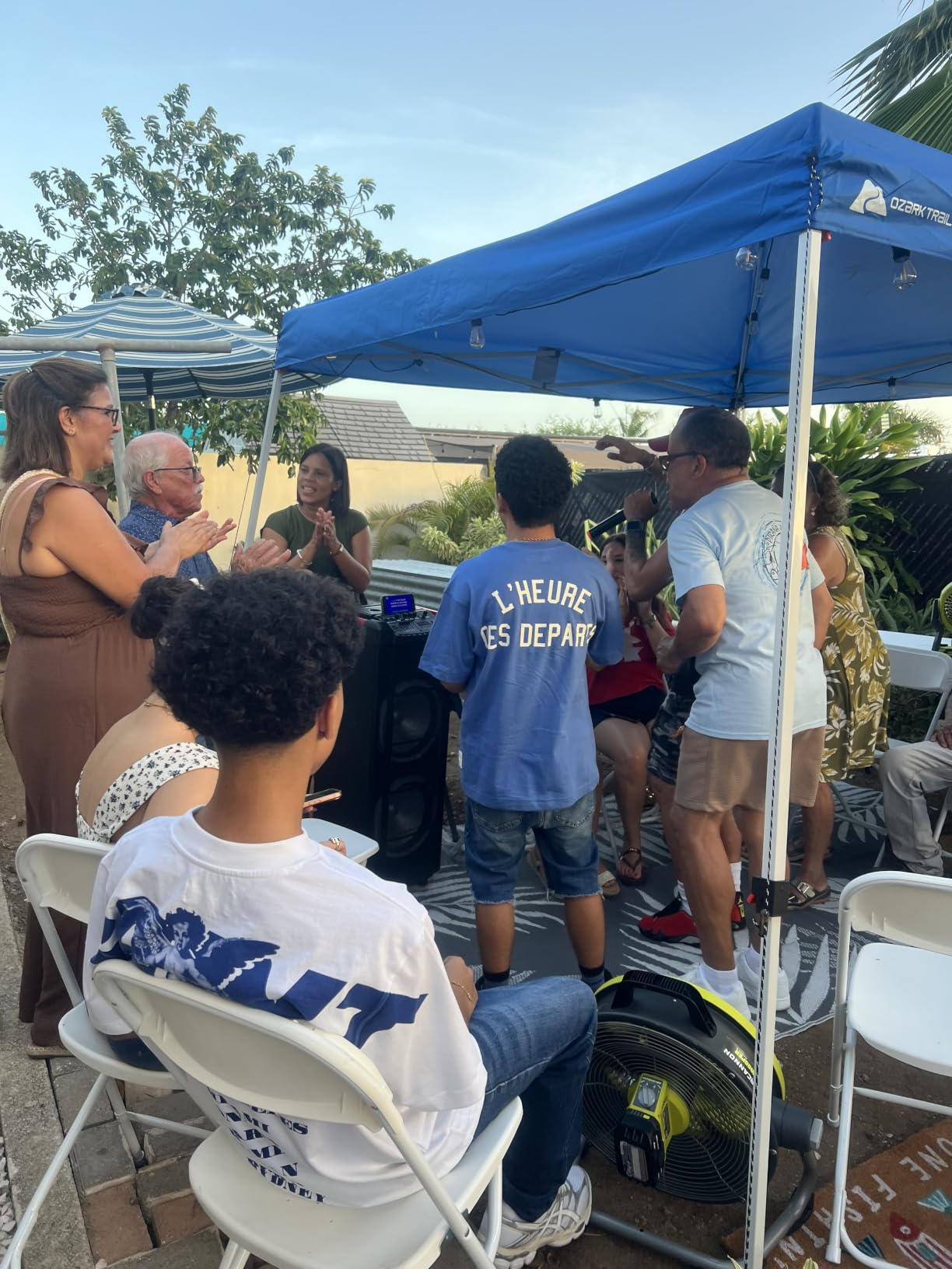GENIMO Outdoor Rug 5' x 8' Waterproof for Patios Clearance, Reversible Plastic Straw Camping Carpet, Large Area Rugs Mats for RV, Picnic, Backyard, Deck, Balcony, Porch, Beach, Grey&White customer photo 1