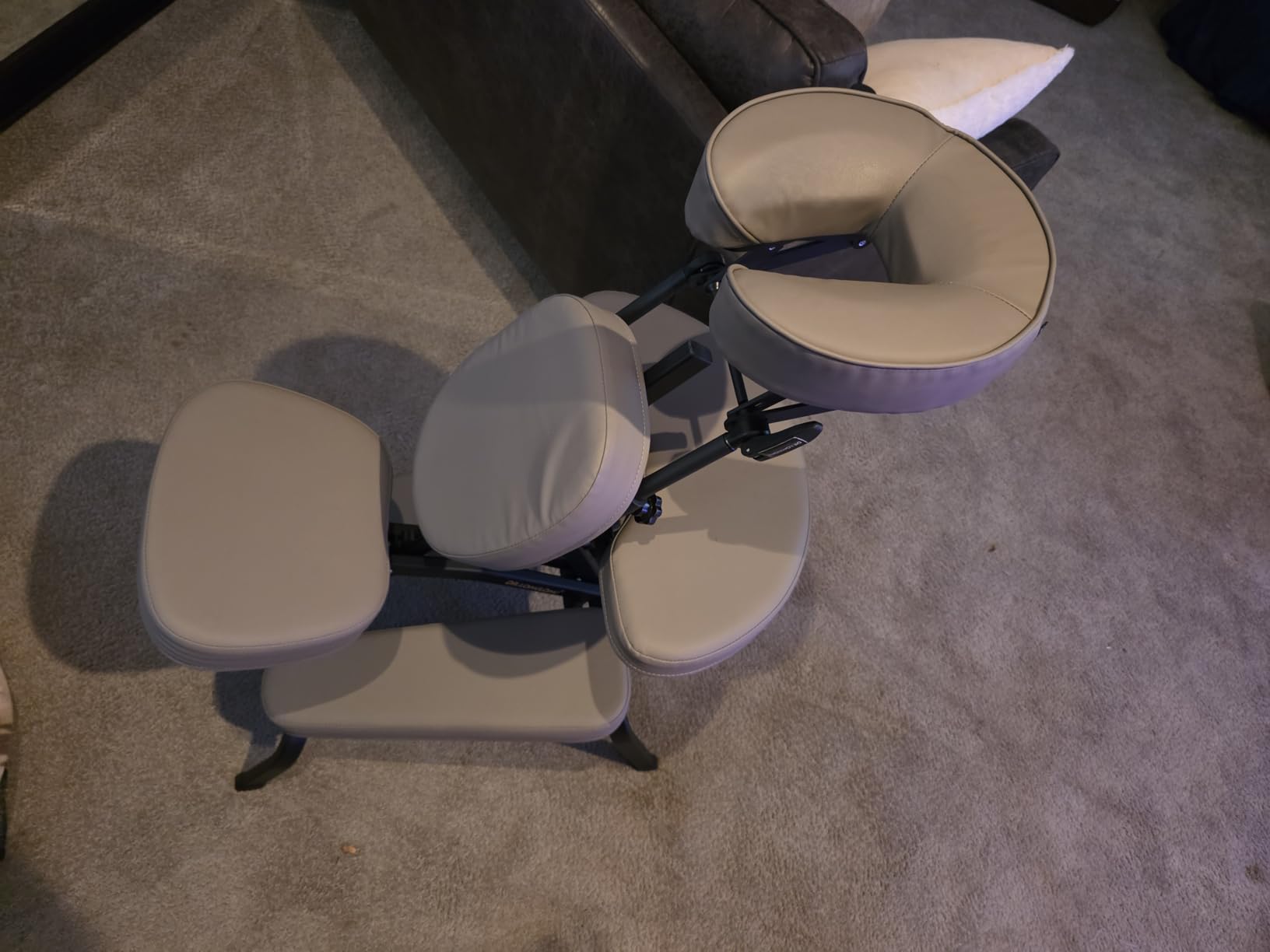 Portable Massage Chair, Lightweight Folding Aluminum Chair, Grey | Aluminum Frame, Memory Foam Cushion, Foldable Design, Backpack Case, Mobile Massage Therapy Use customer photo 1
