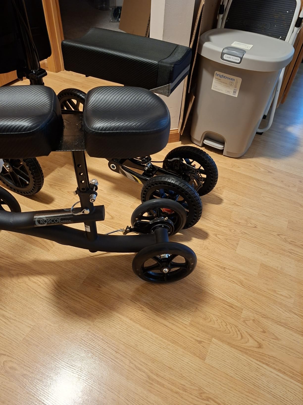BlessReach Foldable All Terrain Knee Scooter for Adults for Foot Injuries | 300lbs Foldable Leg Knee Scooter, Disc Brake System, 13