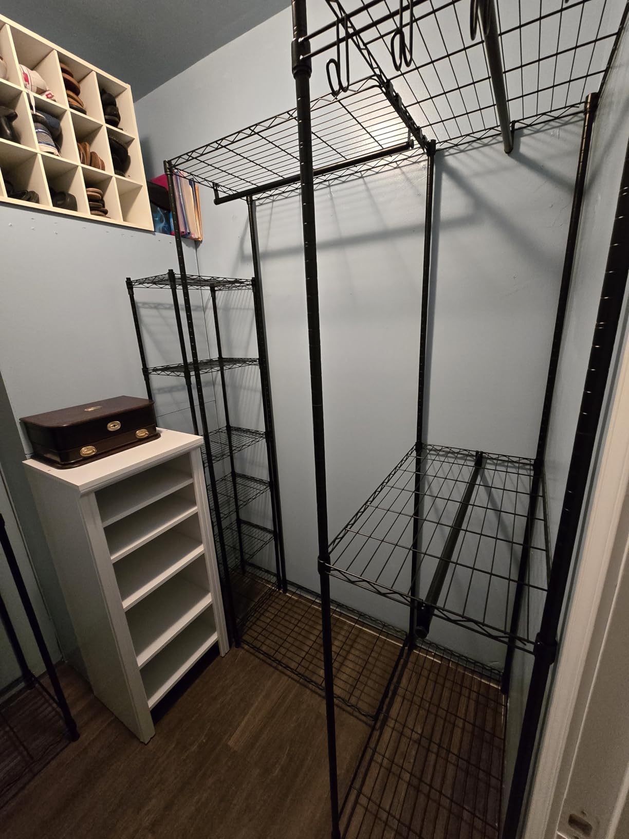 VIPEK L4 Clothing Rack for Hanging Clothes Heavy Duty Closet for Corner | L Shaped Closet System, Multiple Hanging Rods, Adjustable Wire Shelving/Side Hooks, Load 810lbs for Walk-in Closet, Black customer photo 1