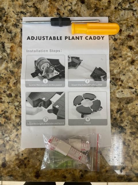 VANCASTLE Plant Caddy with Lockable Wheels Heavy Duty 450lbs Capacity, 15-22 Inch Adjustable Plant Stand with Wheels Rolling base, Plant Dolly for Flower Pot Mover Indoor Outdoor, Black, 1 Pack customer photo 1