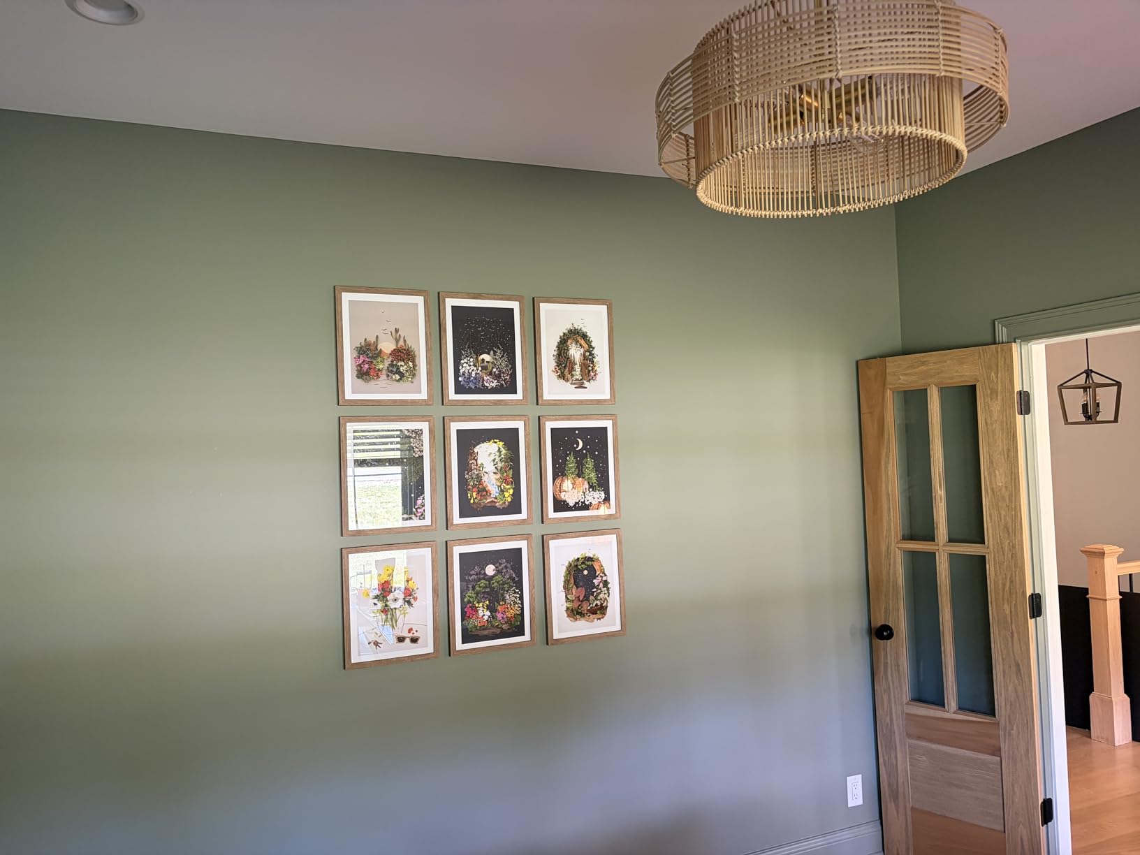 Sheffield Home 9 Piece Gallery Wall Frame Set, 11x14 Inch, Light Natural customer photo 1