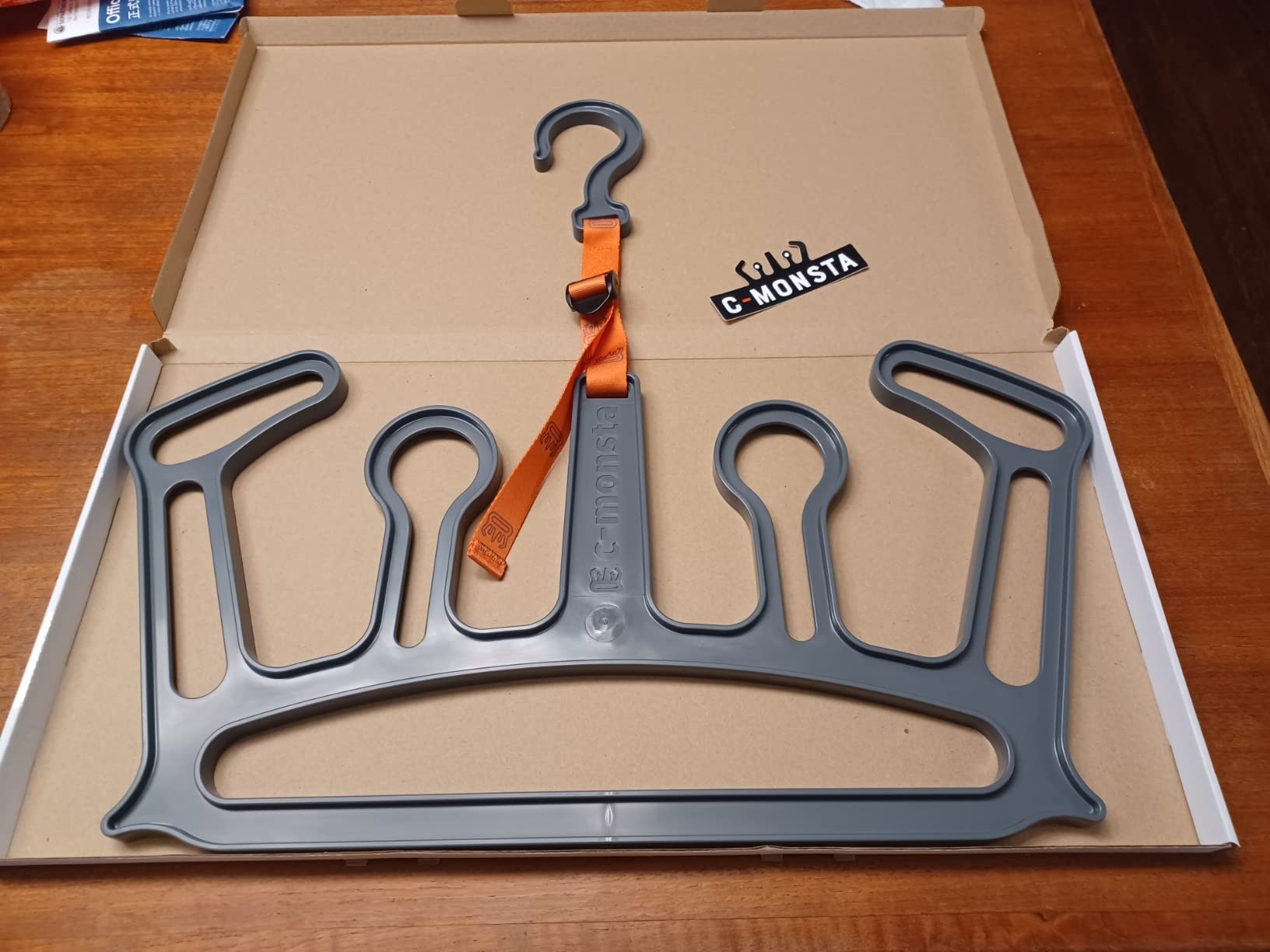 Wetsuit Hanger by C-Monsta | Quick Drying | Heavy Duty | Effective & Versatile | Wetsuit Hanger for Wetsuit, Gloves and Boots. Perfect for Surfing, Paddleboards, Divers+ (V2 Grey) customer photo 1