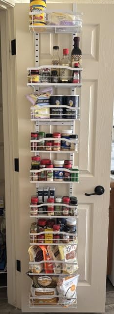 Moforoco 9-Tier Over The Door Pantry Organizer, Pantry Organization and Storage, Black Hanging Basket Wall Spice Rack Seasoning Shelves, Home & Kitchen Bedroom Bathroom House Essentials customer photo 1