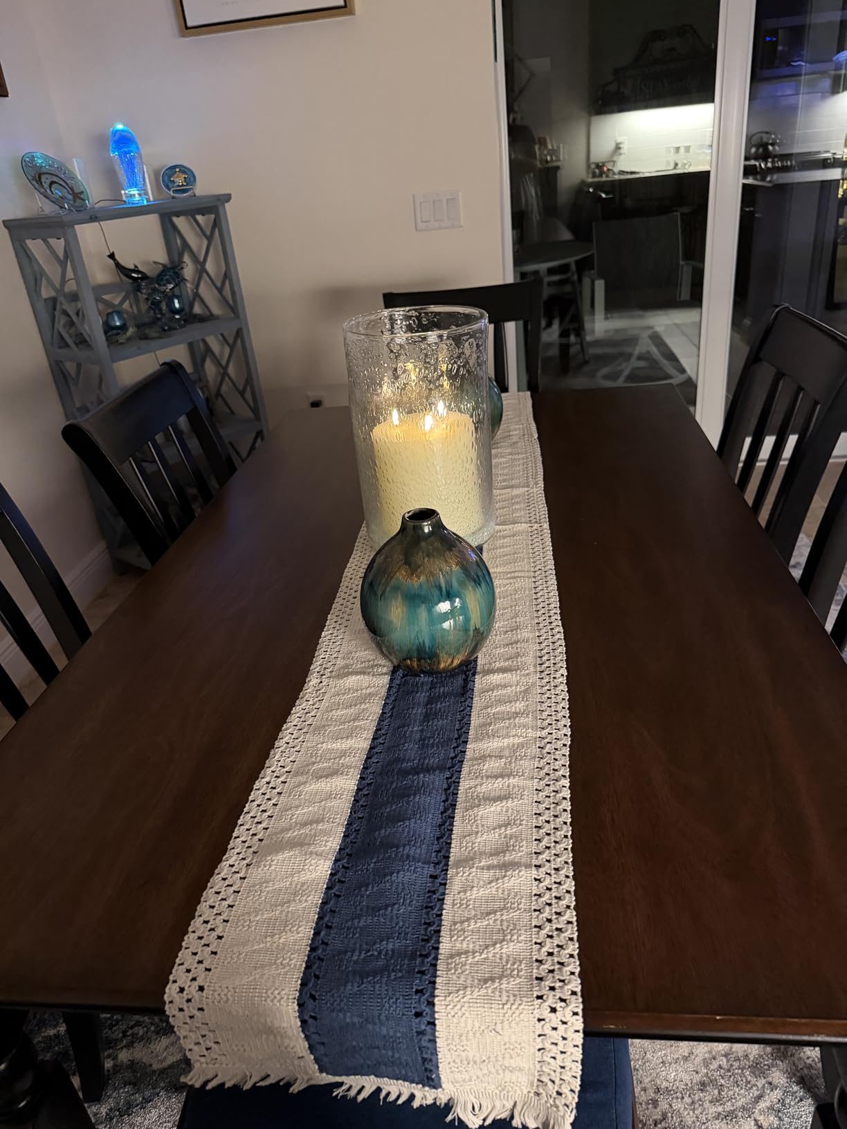 Macrame Table Runner Cream Beige Boho Table Runners with Tassels Hand Woven Cotton Table Runner Rustic Farmhouse Table Runners for Bohemian Kitchen Dining Table(12x71in) customer photo 2