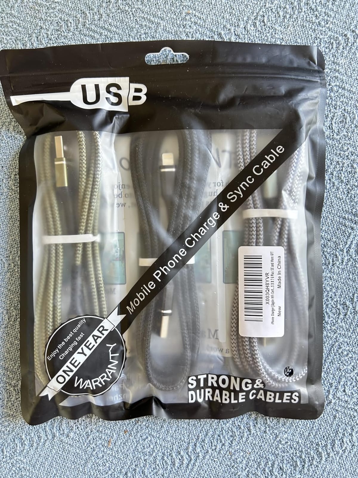 [Apple MFi Certified] iPhone Charger Cable, 3Pack 3FT Lightning Cable customer photo 2