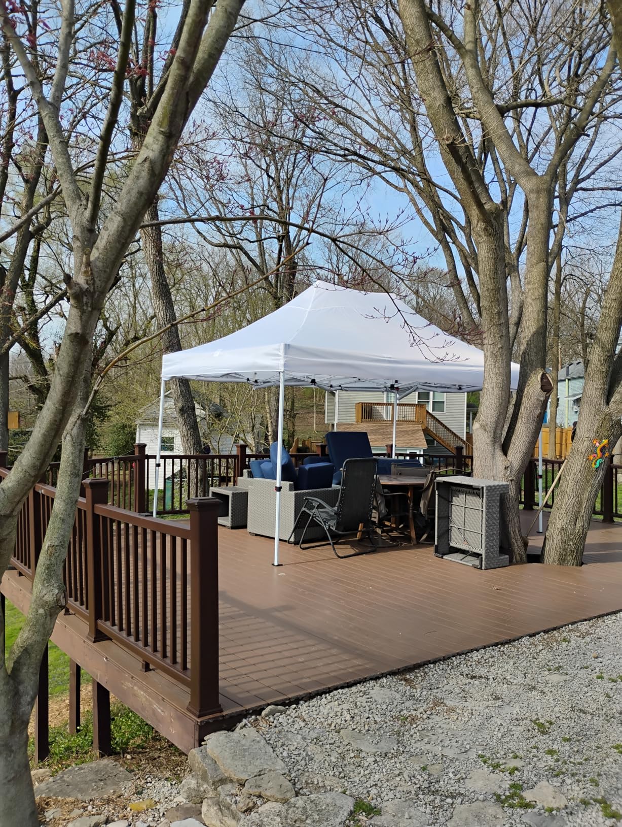 CROWN SHADES 10X10 Commercial Instant Pop Up Canopy, White | 300D Silver-Coated Fabric, CenterLok One Push Tent, STO-N-Go Bag, 3 Height Adjustment, 4 Sidewalls customer photo 2