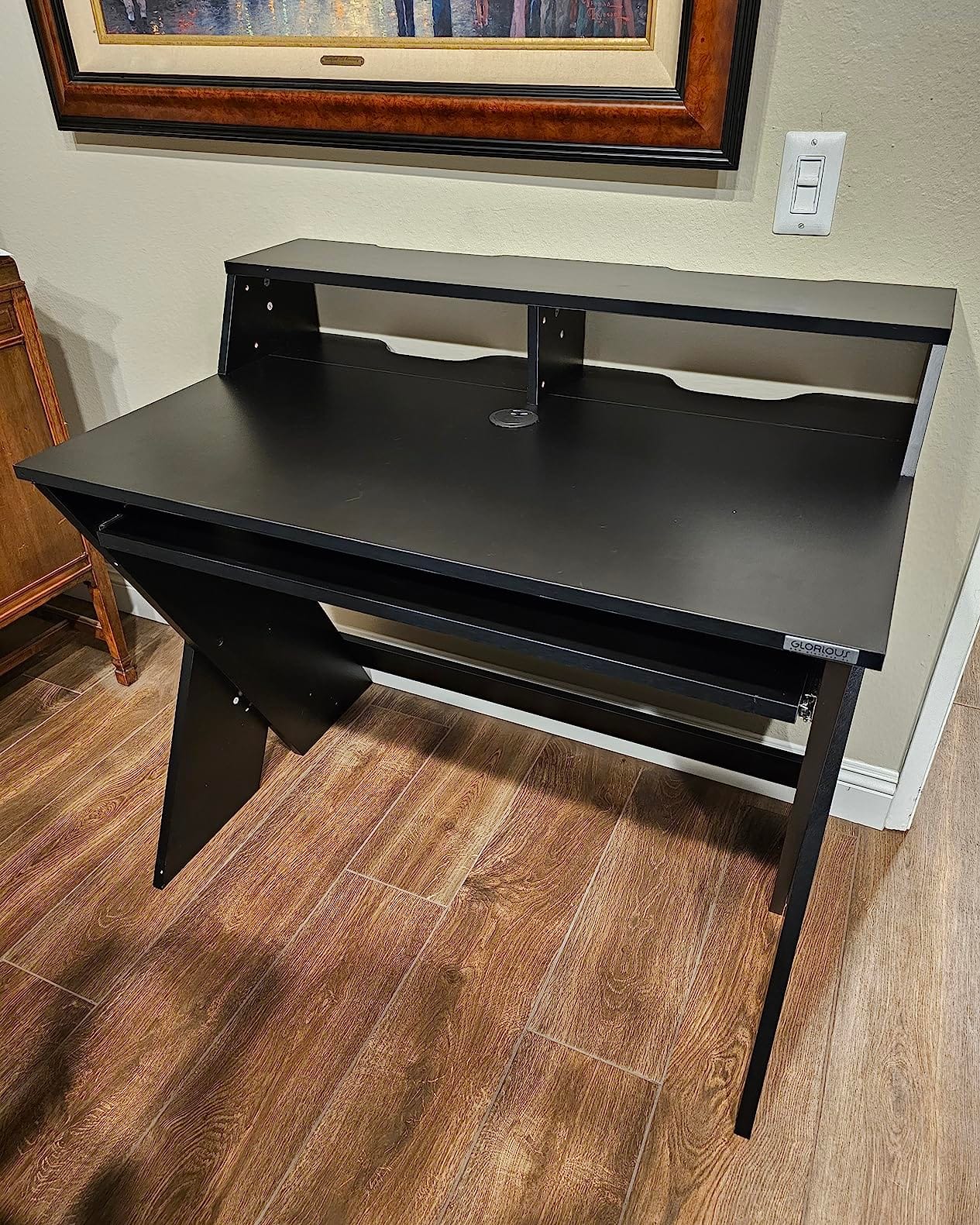 Glorious Sound Desk Compact Professional Studio Workstation, Walnut (AMS-SOUND-DESK-COM-WAL) customer photo 1
