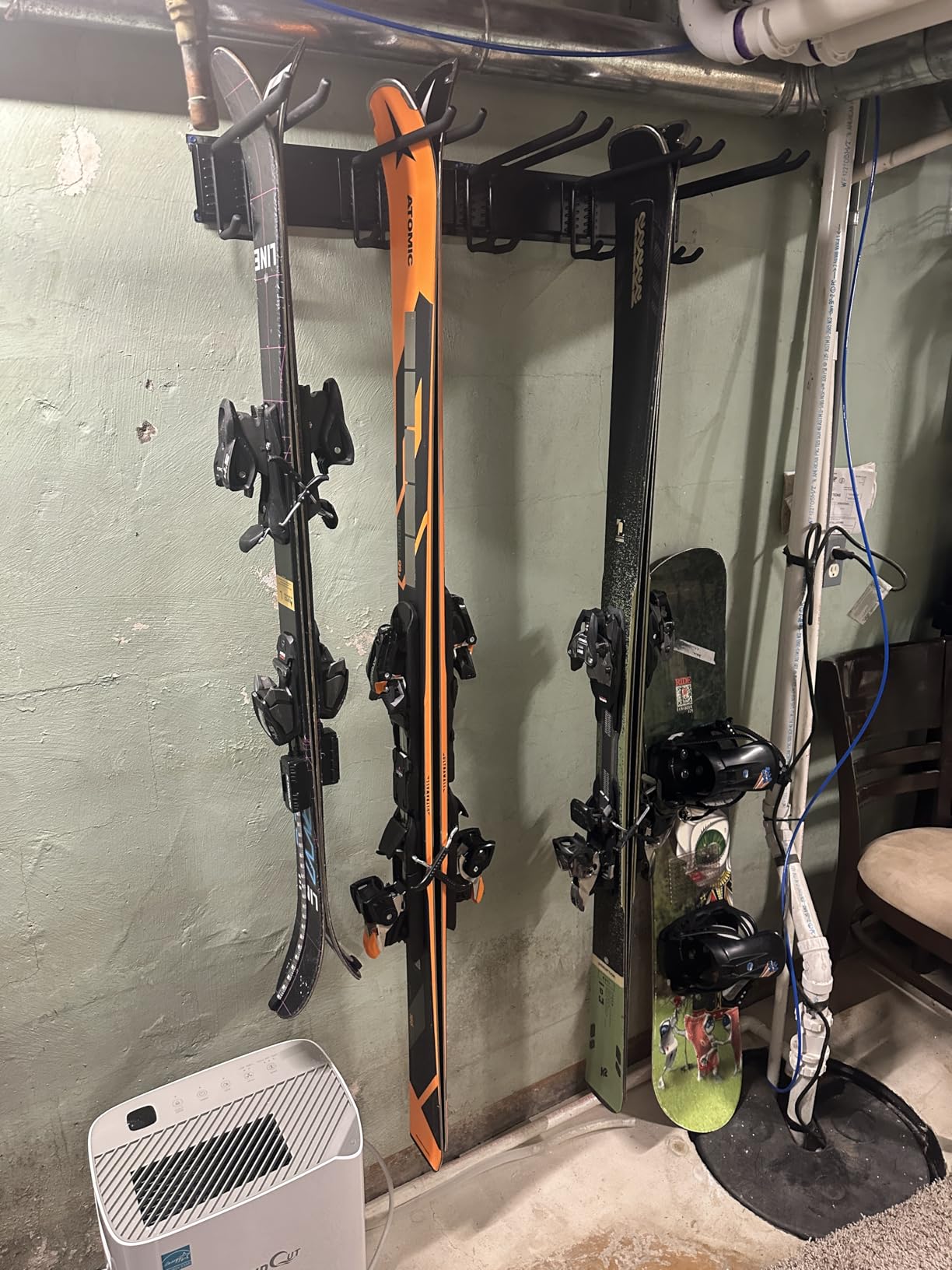 Ultrawall Ski Rack, Wall Mounted Ski Storage for Garage Storage Organizer System, 10 Pairs of Skis Holder for Home Shed, Holds Up to 300lbs customer photo 2