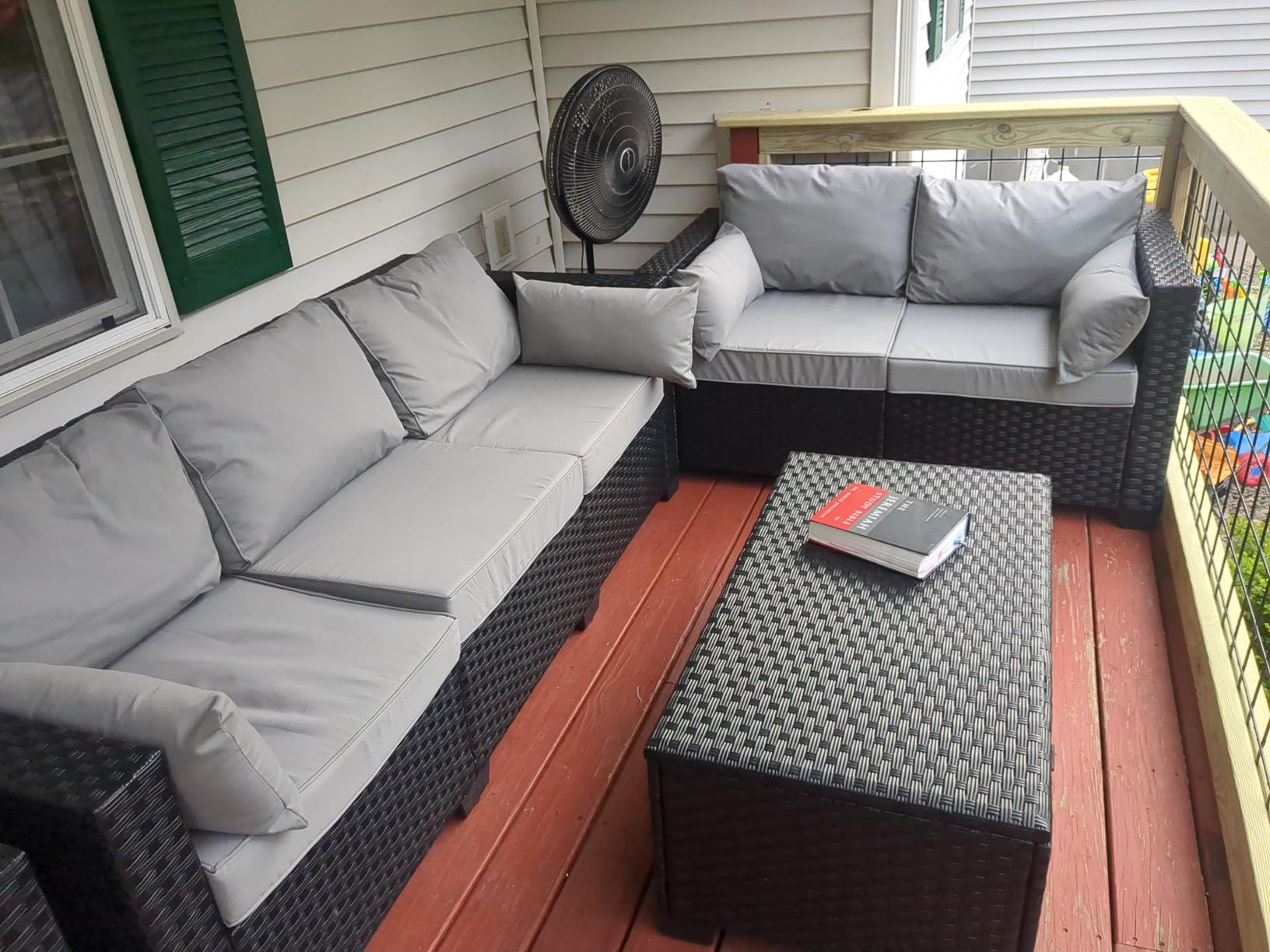 Rattaner 6 Pcs Outdoor Furniture Sets Patio Furniture Set with 45
