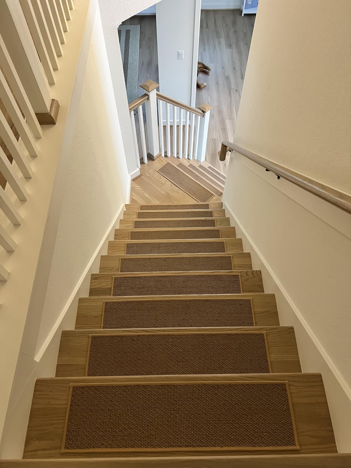 PADOOR Non Slip Stair-Treads, Rubber Backing Stair-Runners for Wooden Steps, 15PCS Residue Free Carpet Stair Treads 8