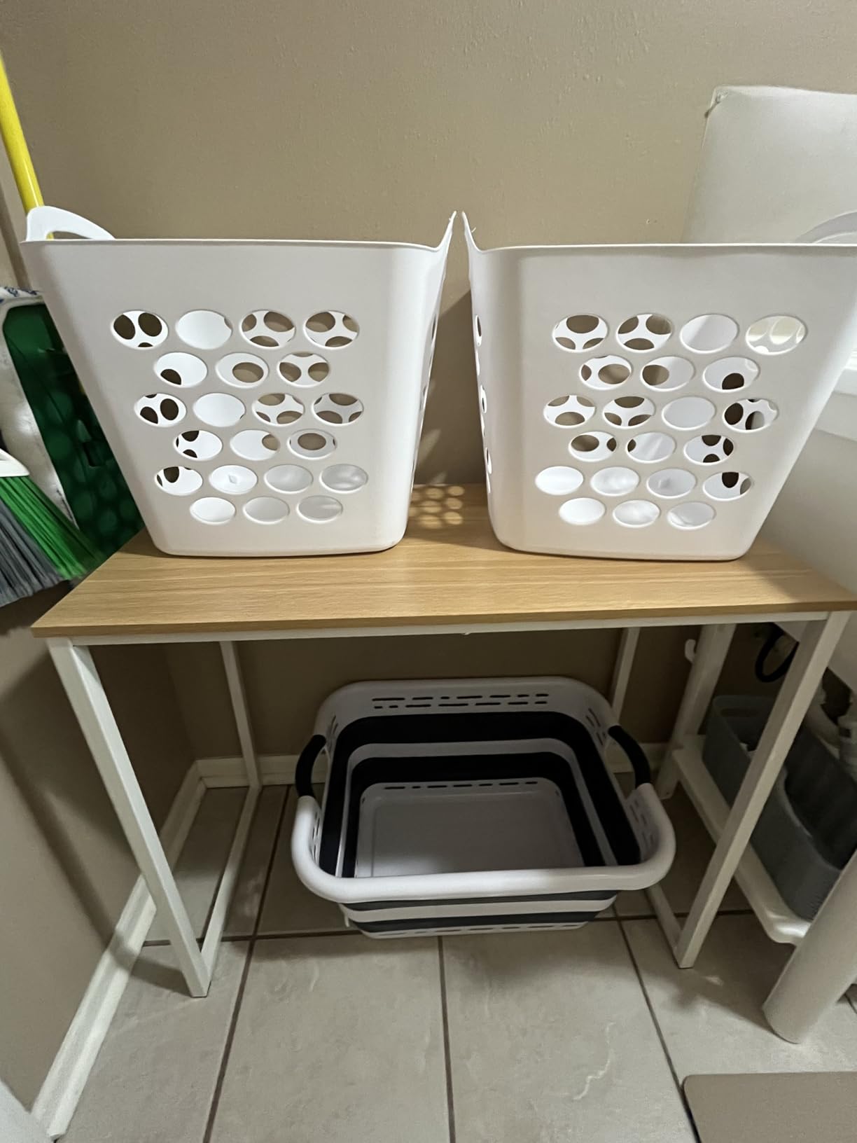 SHW Mission 55 x 60 L-Shape Home Office Computer Desk, White | Reversible Desktop Design customer photo 2