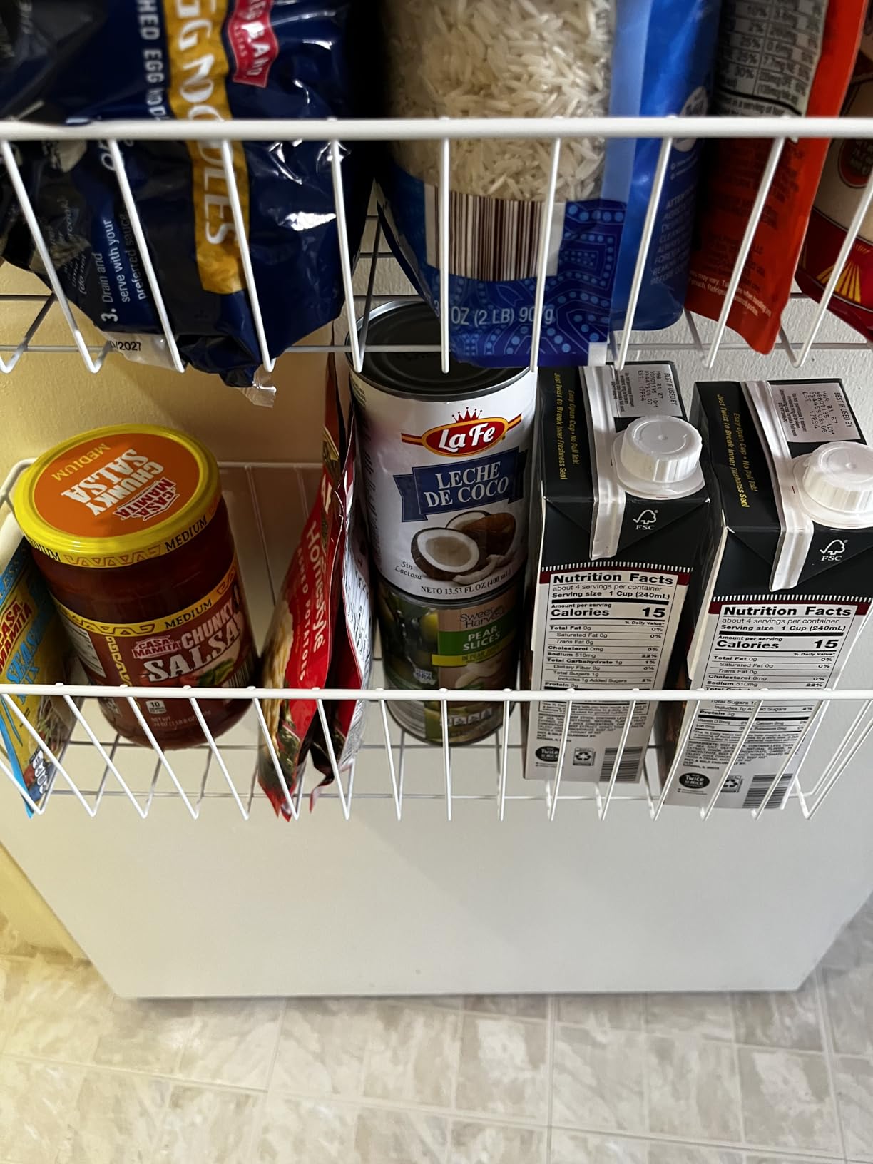 Delamu Over the Door Pantry Organizer, 6-Tier Metal Pantry Door Organization and Storage, Hanging Kitchen Basket Spice Rack Seasoning Shelves, Cabinet Door Organizer for Easy Install,D5xW18xH50inch customer photo 1