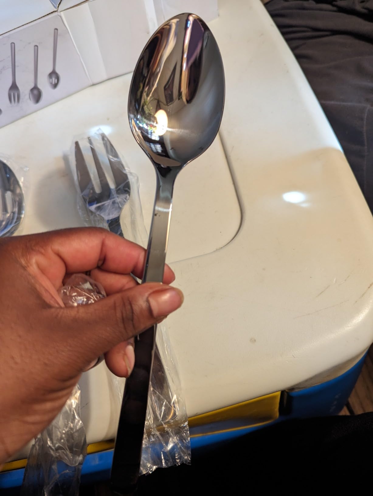 8 piece Large Hostess Serving Utensils Set,18/10 Stainless Steel | Heavy Duty Serving Set, 10-inch Serving Utensils, Slotted Spoons, Forks, Tongs, Cake Pie Server for Buffet, Wedding, Parties customer photo 1