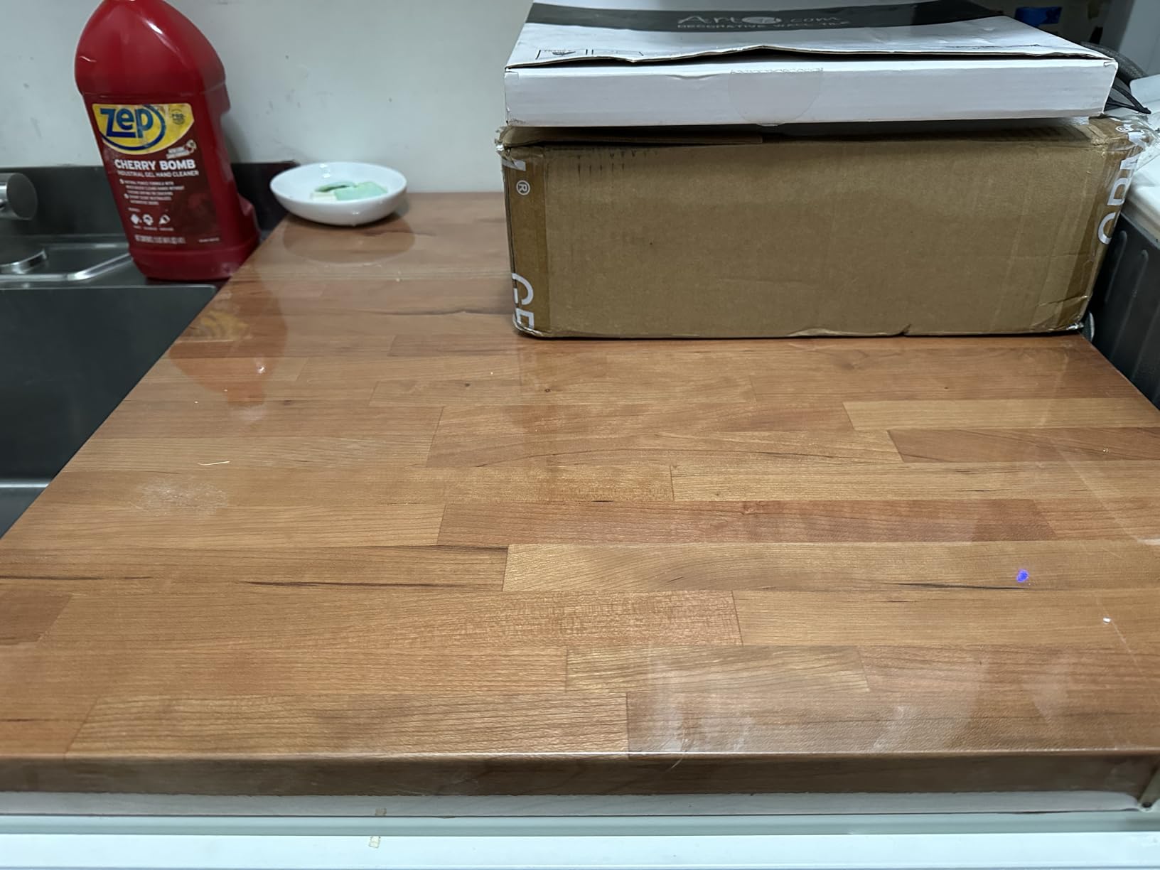 Butcher Block Counter Top, USA Grown Cherry Solid Hardwood Countertop, Wood Slabs for Kitchen, Reversible, Both Side Polished, Prefinished with Food-safe Oil, 1.5
