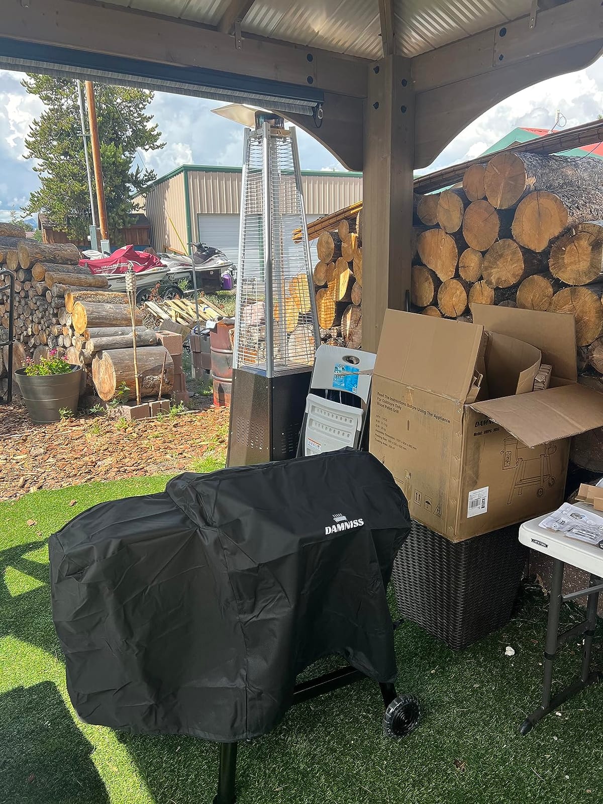 DAMNISS Wood Pellet Grill & Smoker 8-in-1 Pellet Grill with Automatic Temperature Control, & Rain Cover 456 Sq in Area for Backyard Camping Outdoor customer photo 1